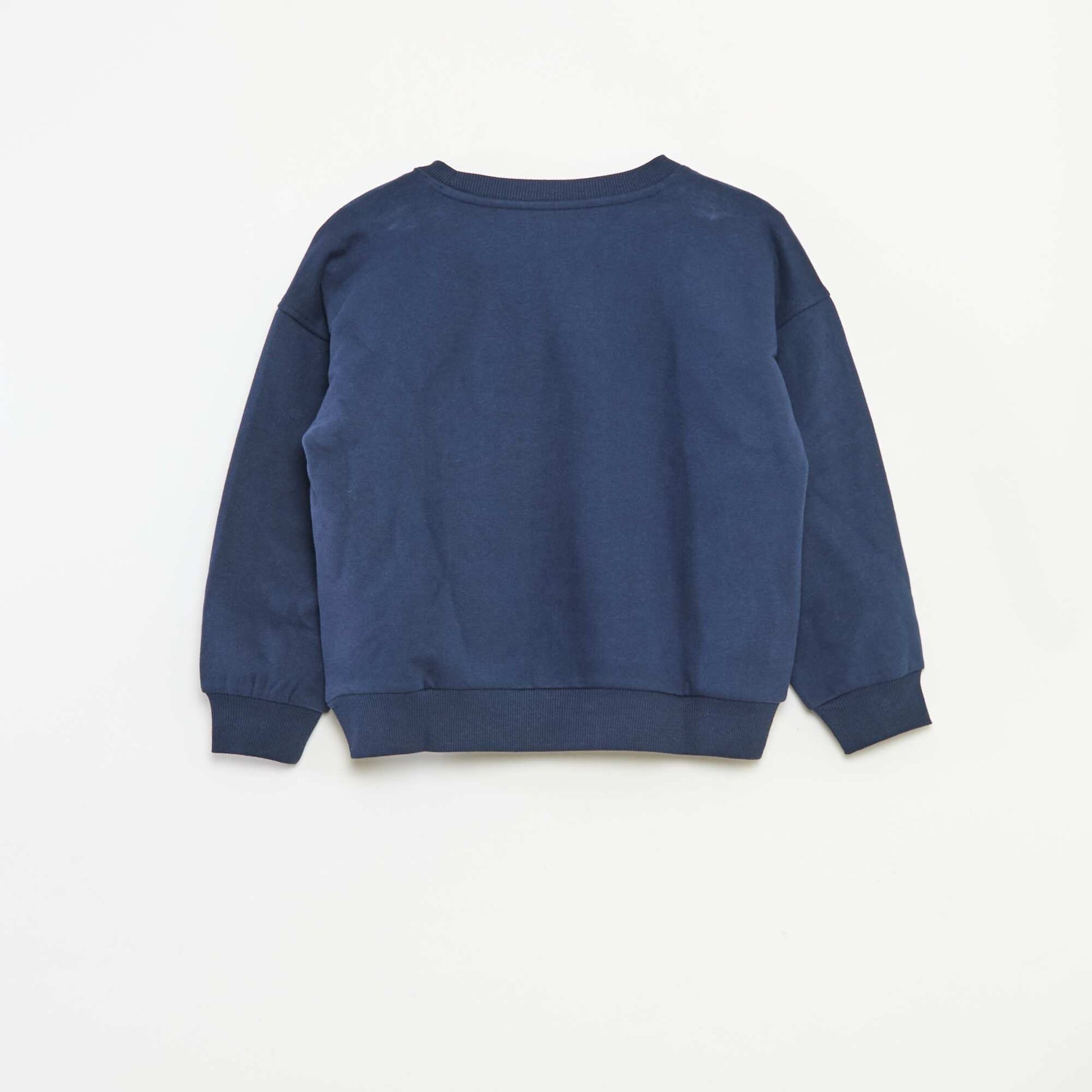 Pull de Noël imprimé en coton BLEU