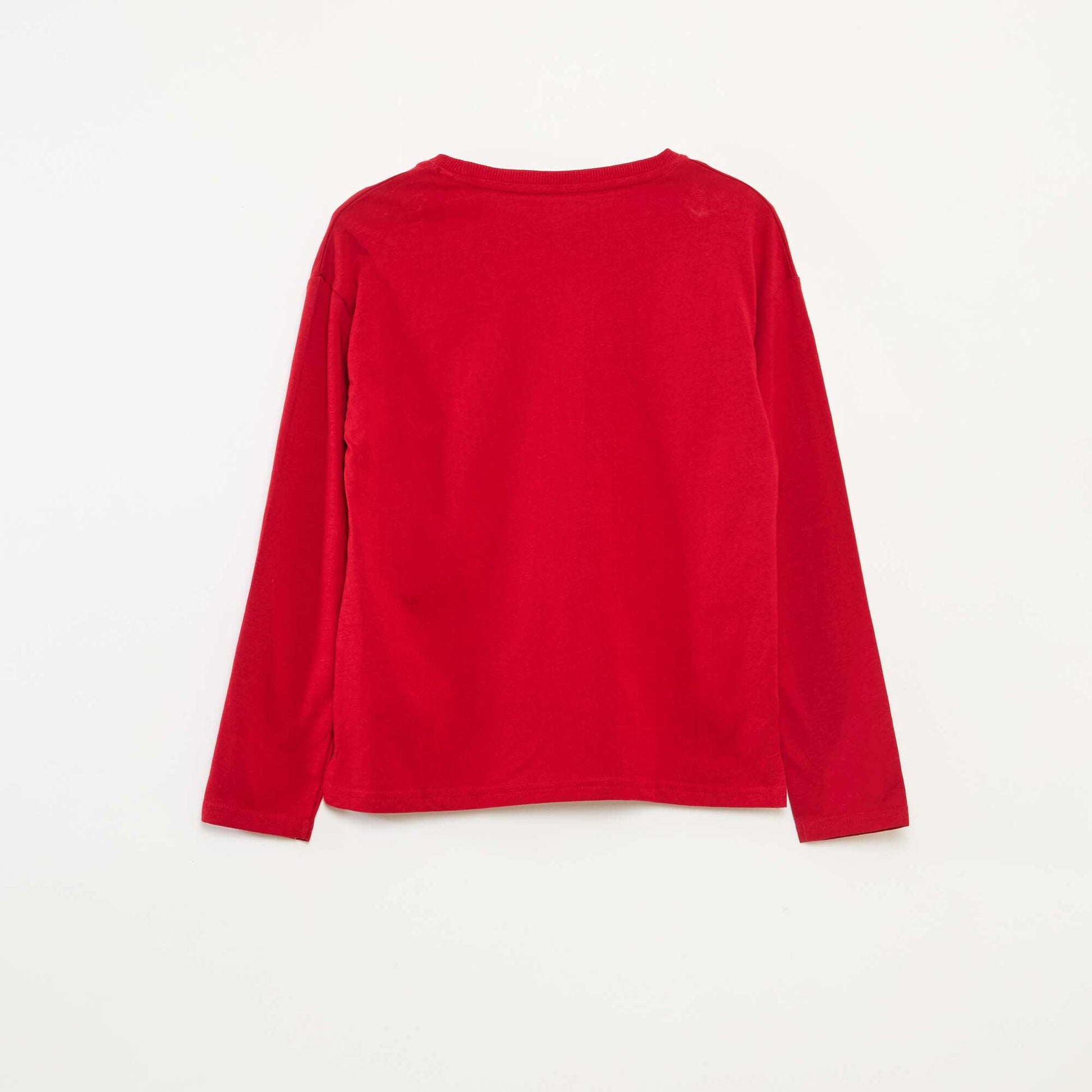 T-shirt Noël loose fit en jersey coton ROUGE