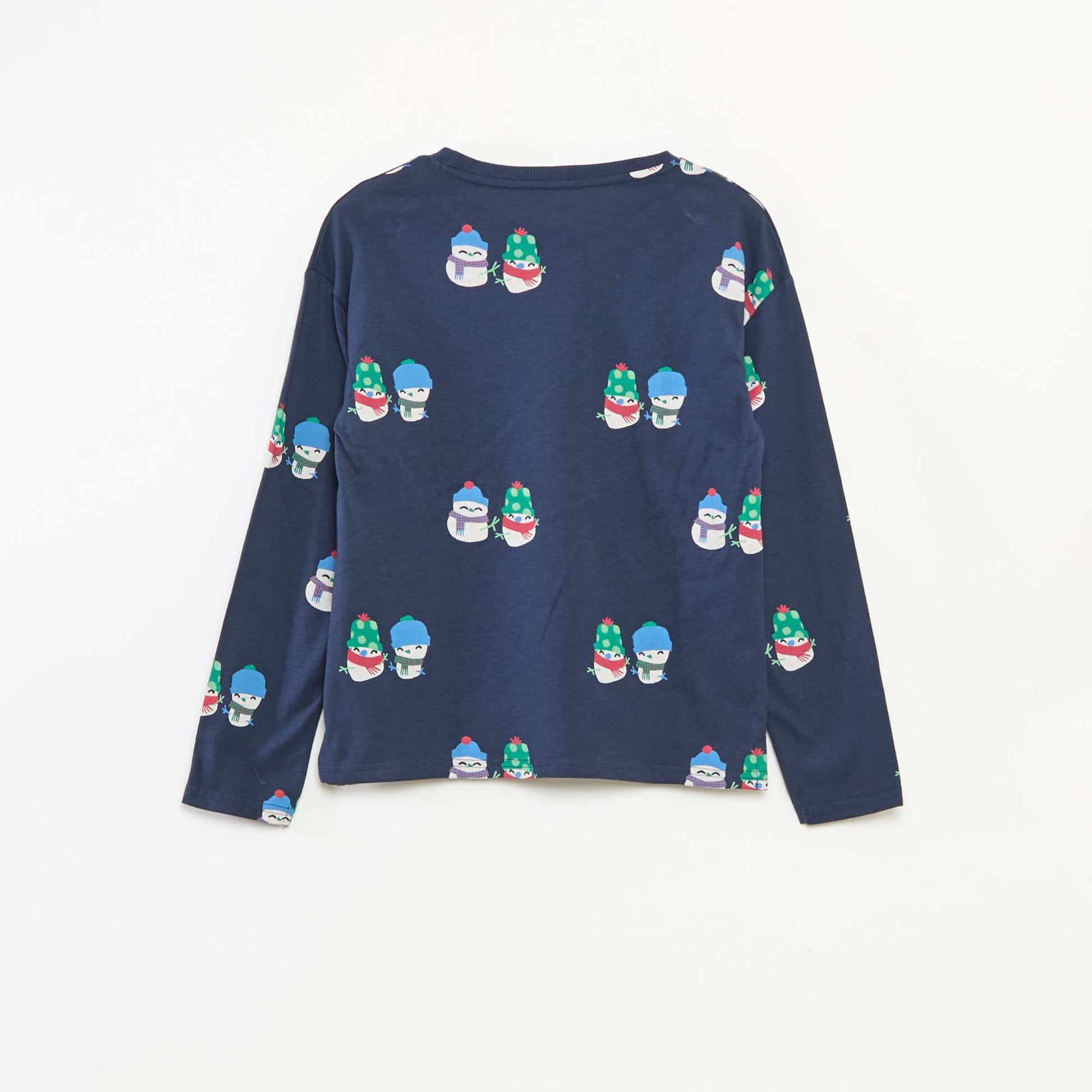 T-shirt Noël loose fit en jersey coton BLEU