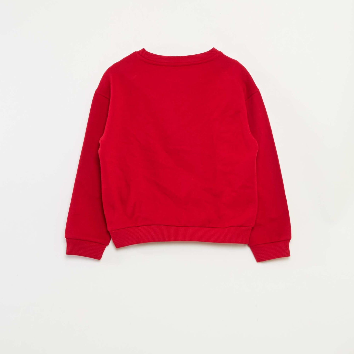 Pull de Noël à motif imprimé en coton ROUGE