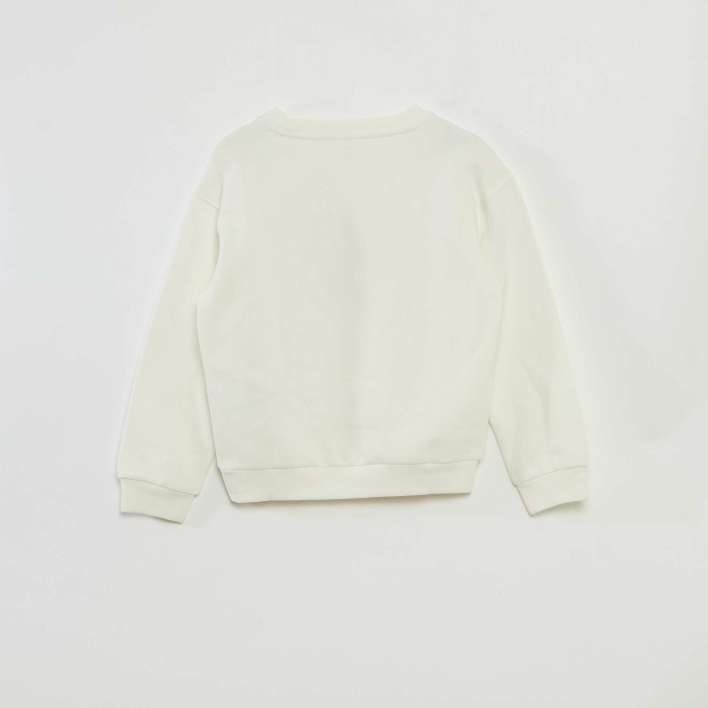 Pull de Noël à motif imprimé en coton BLANC