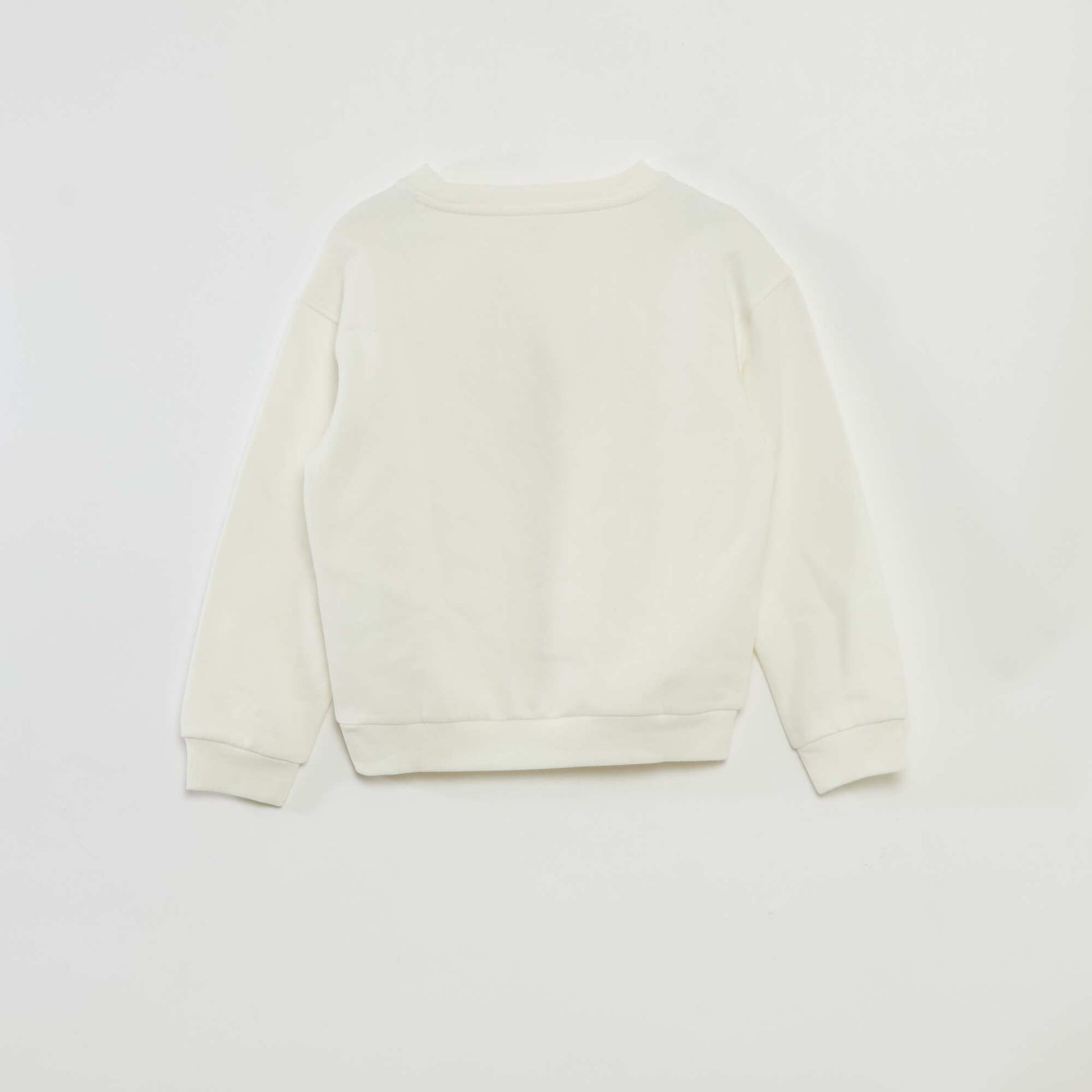 Pull de Noël à motif imprimé en coton BLANC