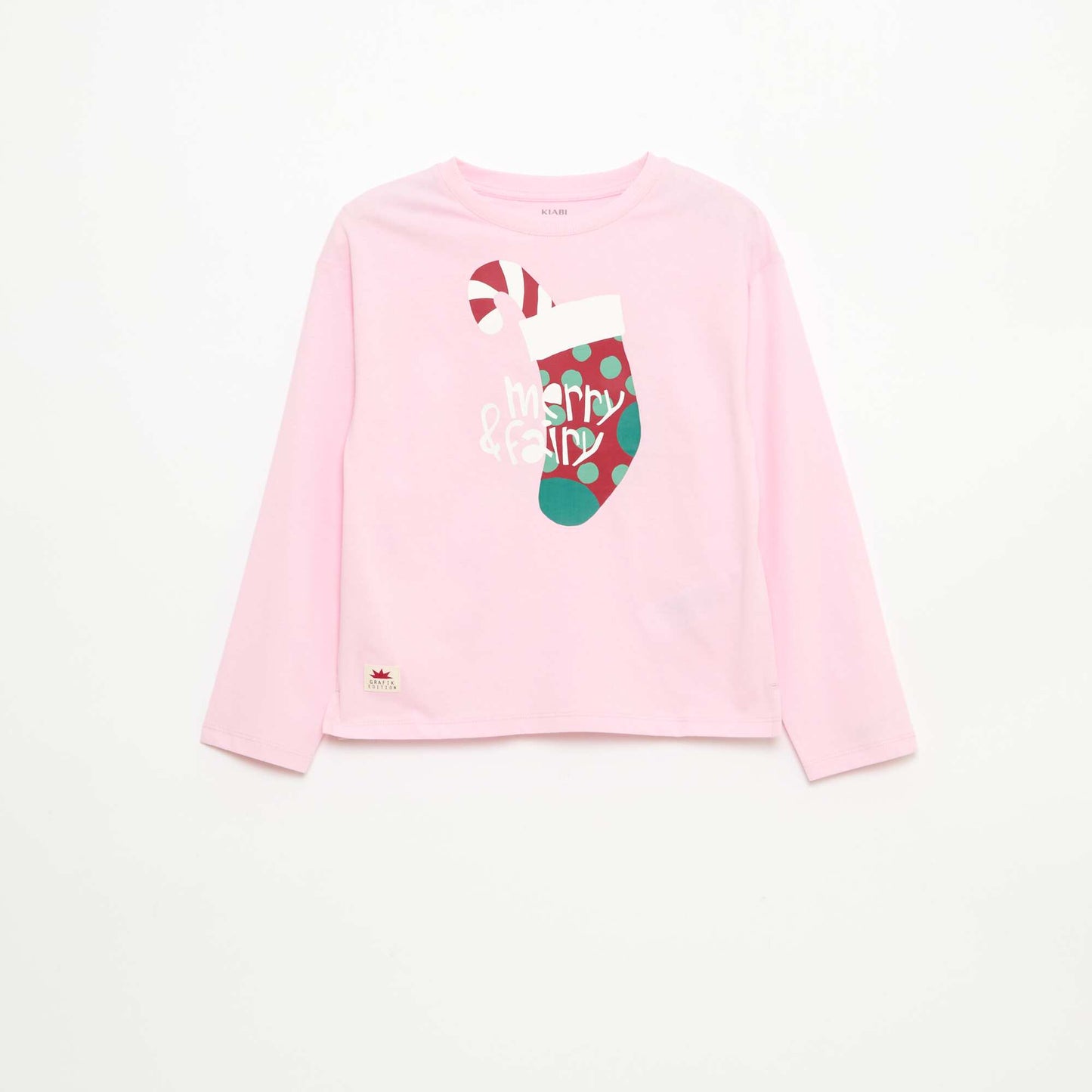 T-shirt manches longues imprimé ROSE