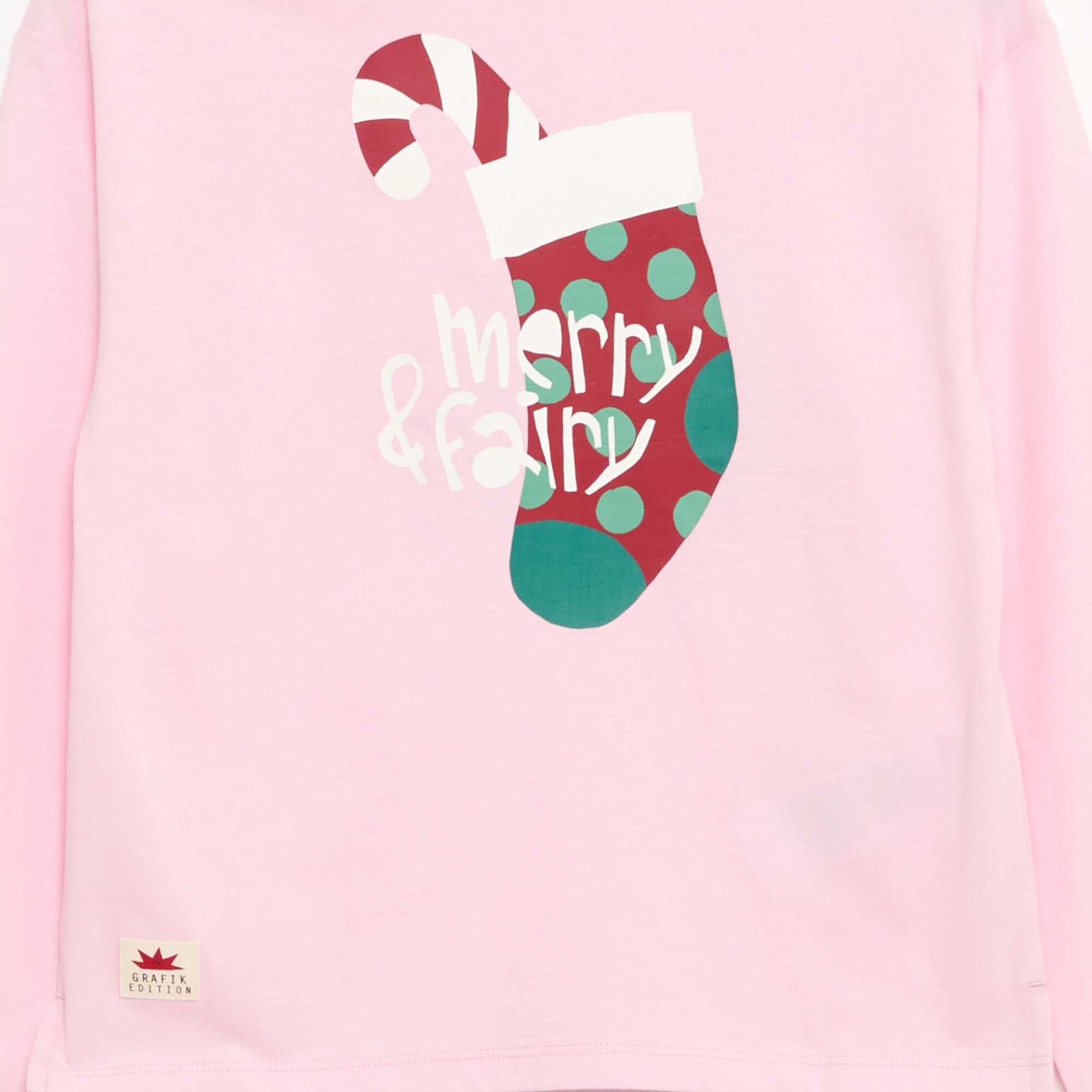 T-shirt manches longues imprimé ROSE