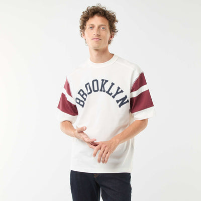 T-shirt imprimé style sport 'Brooklin' à manches courtes ROUGE