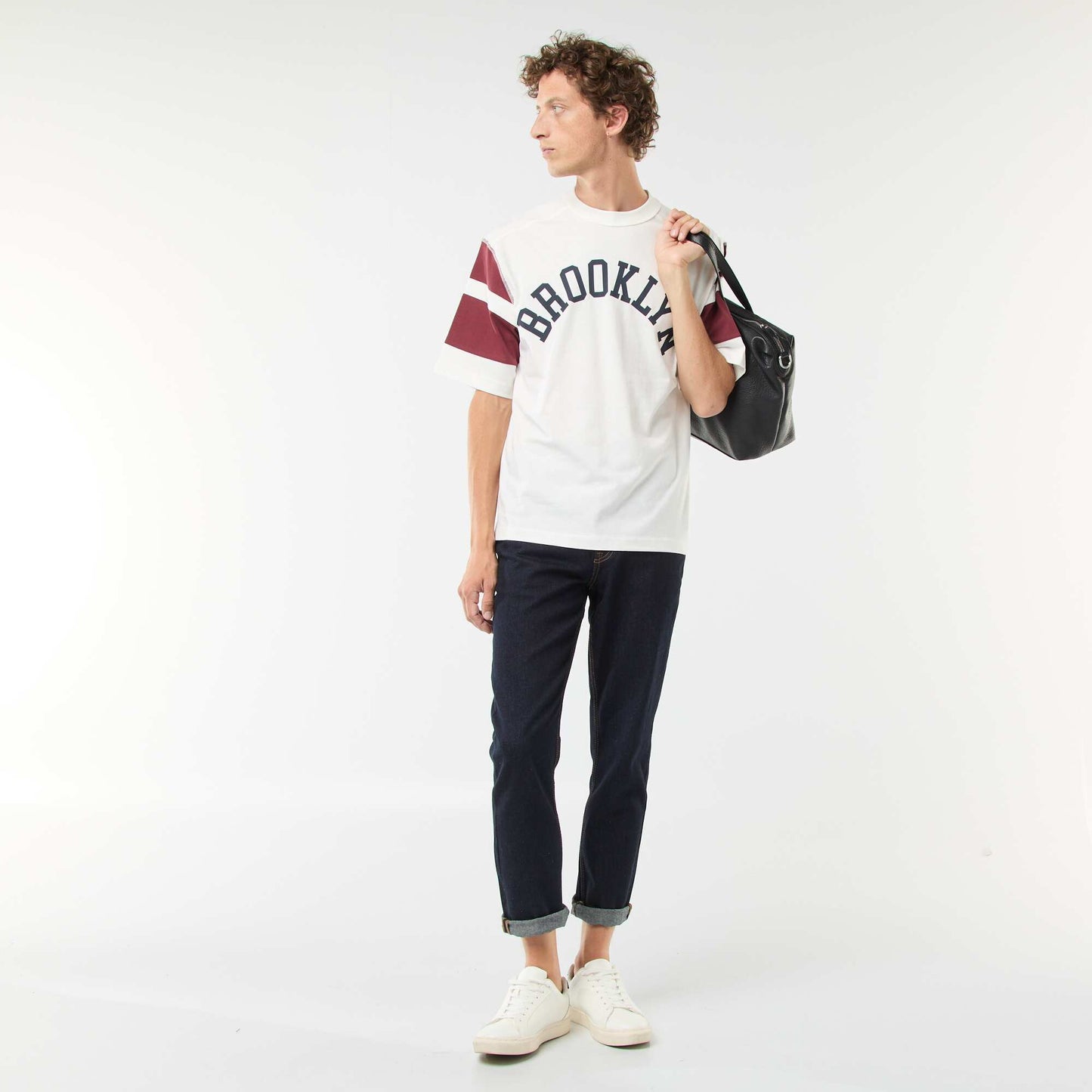 T-shirt imprimé style sport 'Brooklin' à manches courtes ROUGE