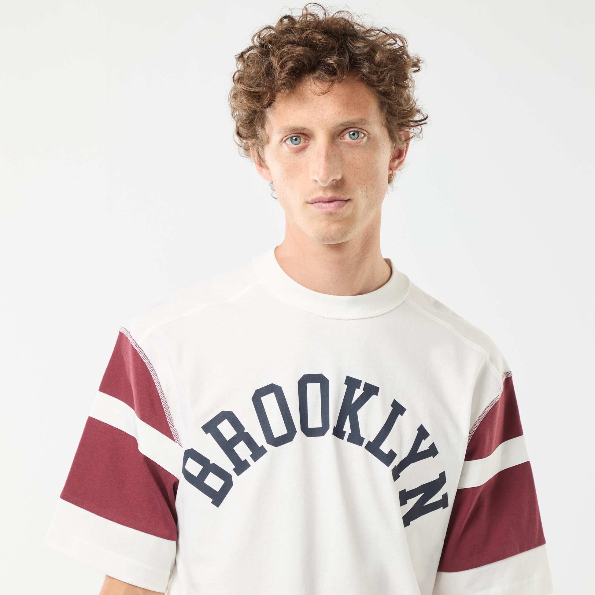 T-shirt imprimé style sport 'Brooklin' à manches courtes ROUGE