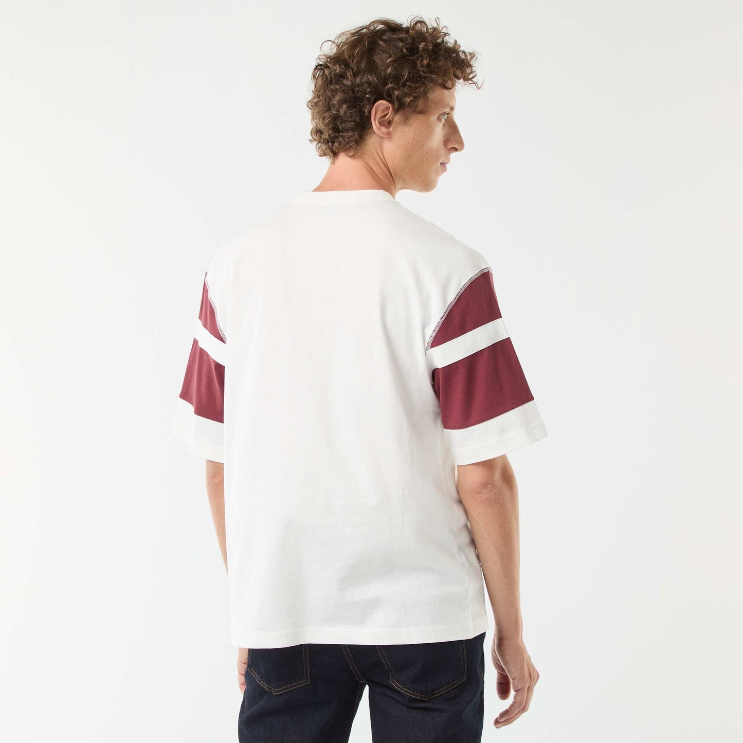 T-shirt imprimé style sport 'Brooklin' à manches courtes ROUGE