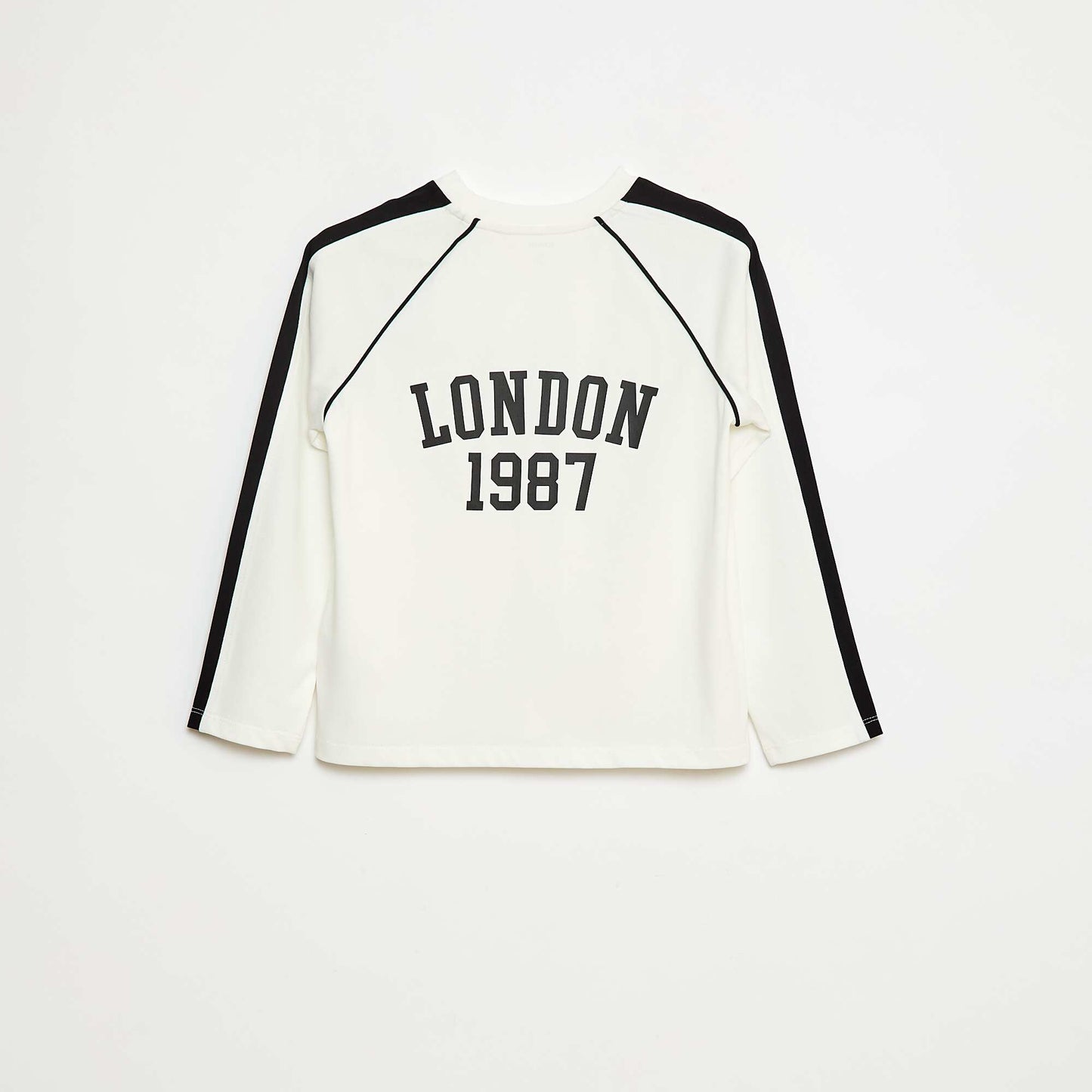 T-shirt en jersey à manches longues BEIGE