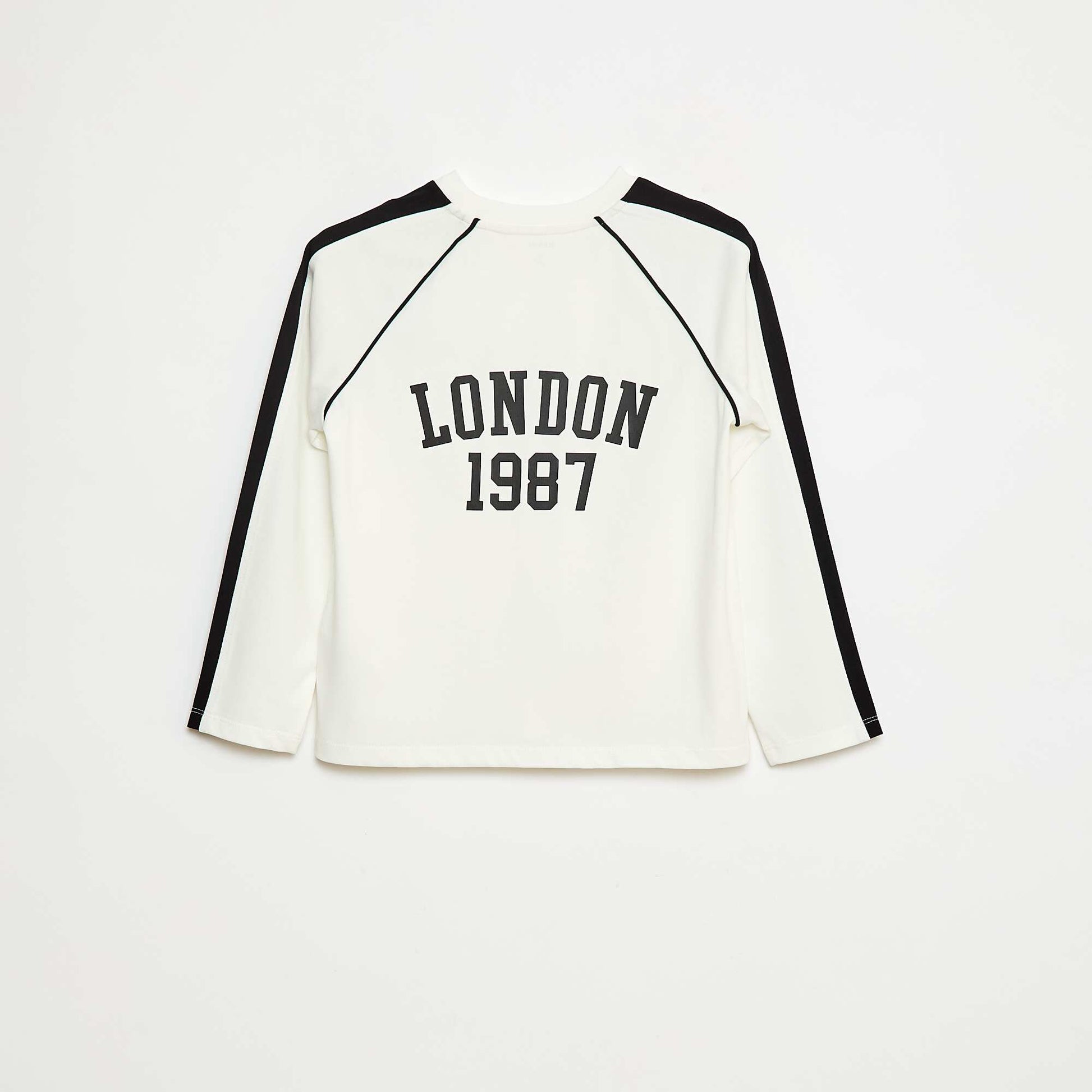 T-shirt en jersey à manches longues BEIGE