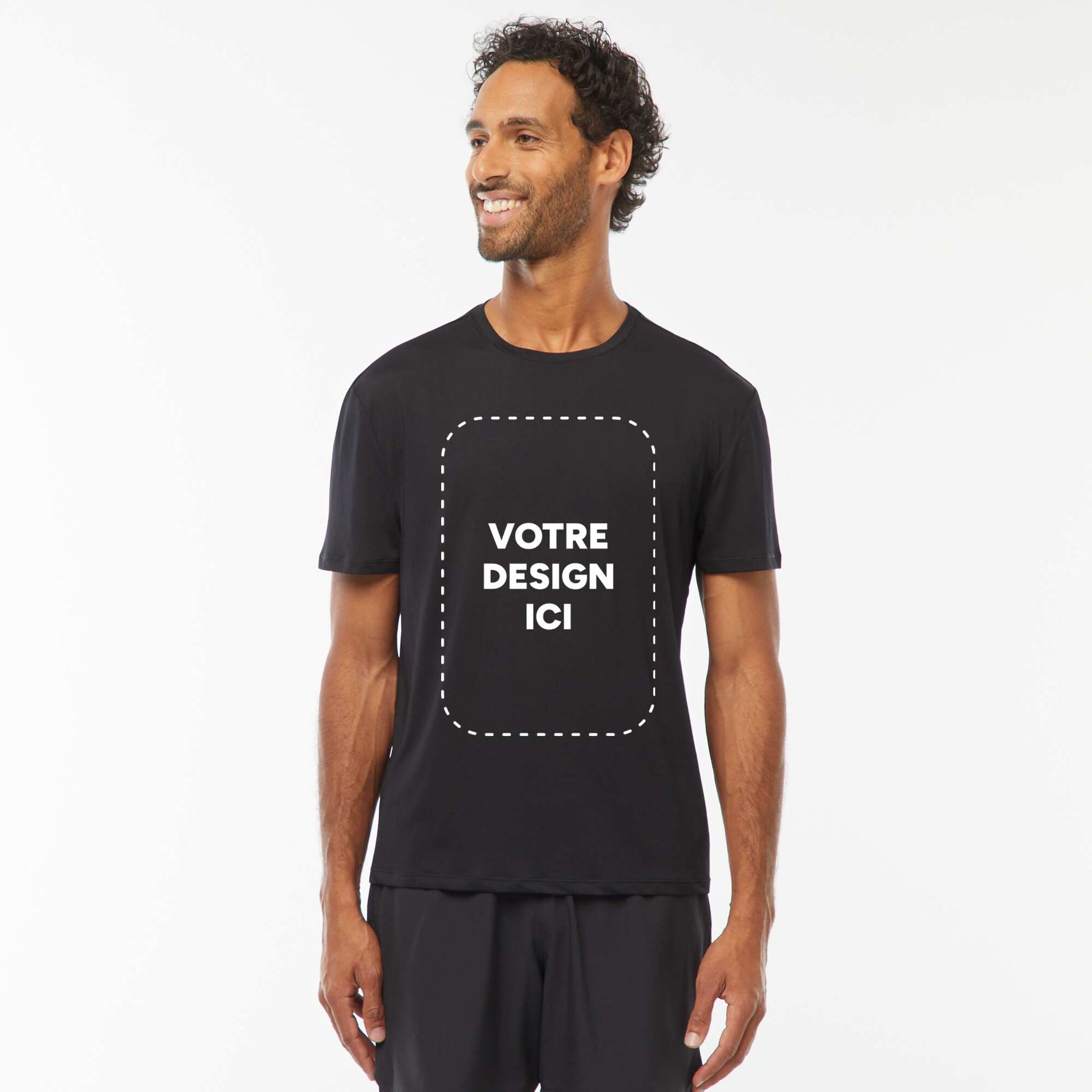T-shirt polyester 160 Gr NOIR