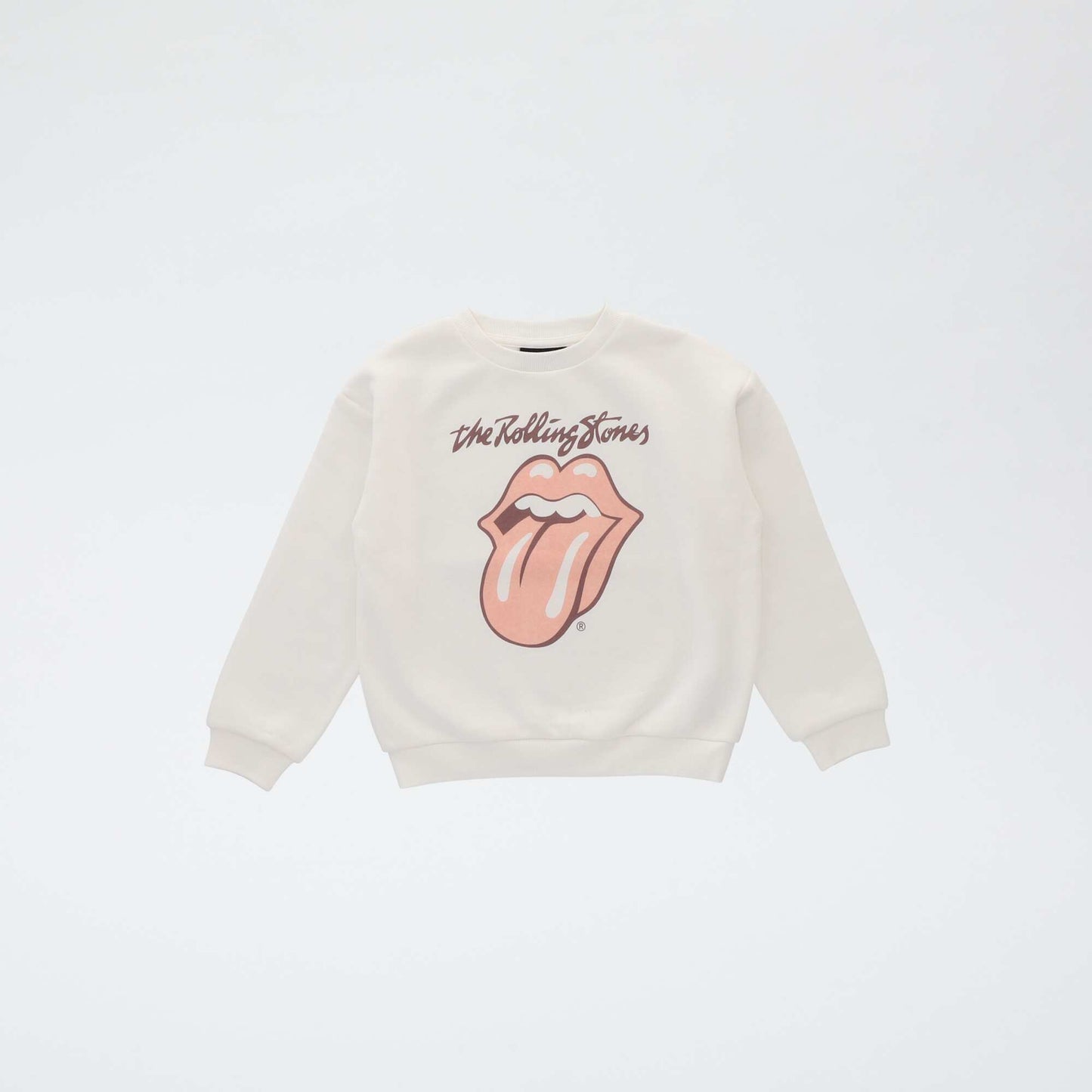 Sweat 'The Rolling Stones' col rond BLANC