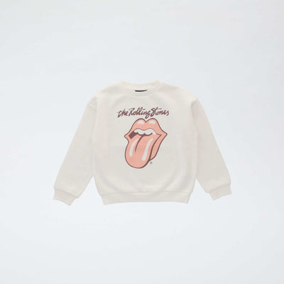 Sweat 'The Rolling Stones' col rond BLANC