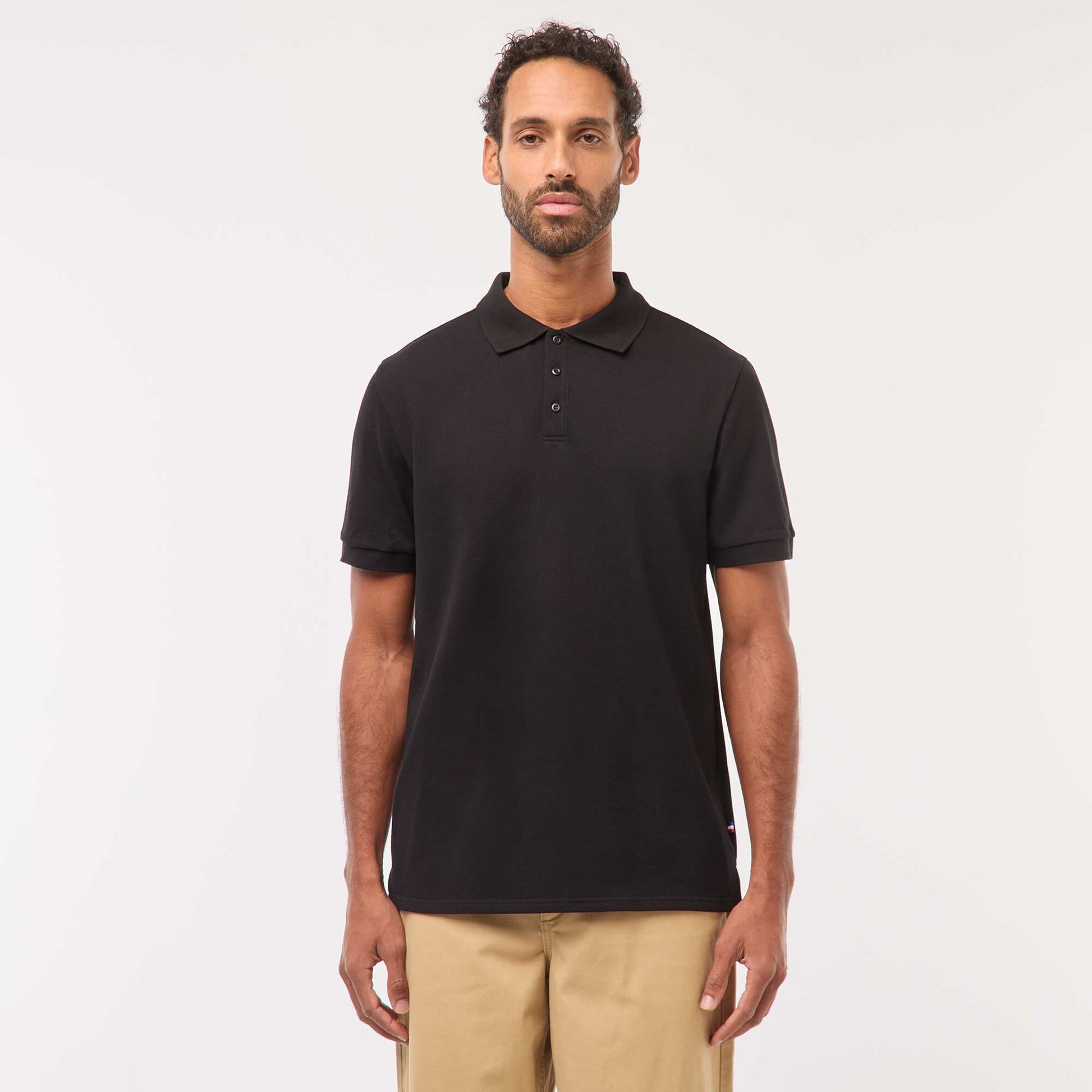 Polo maille piquée coton 220 gr - unisexe NOIR