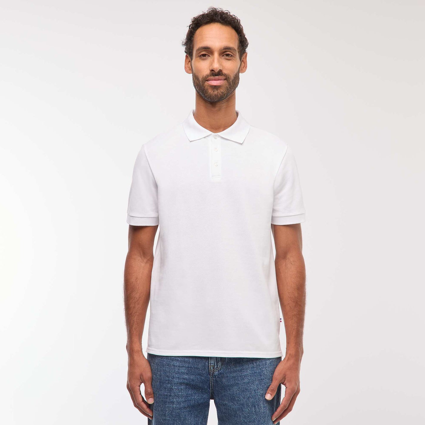 Polo maille piquée coton 220 gr - unisexe BLANC