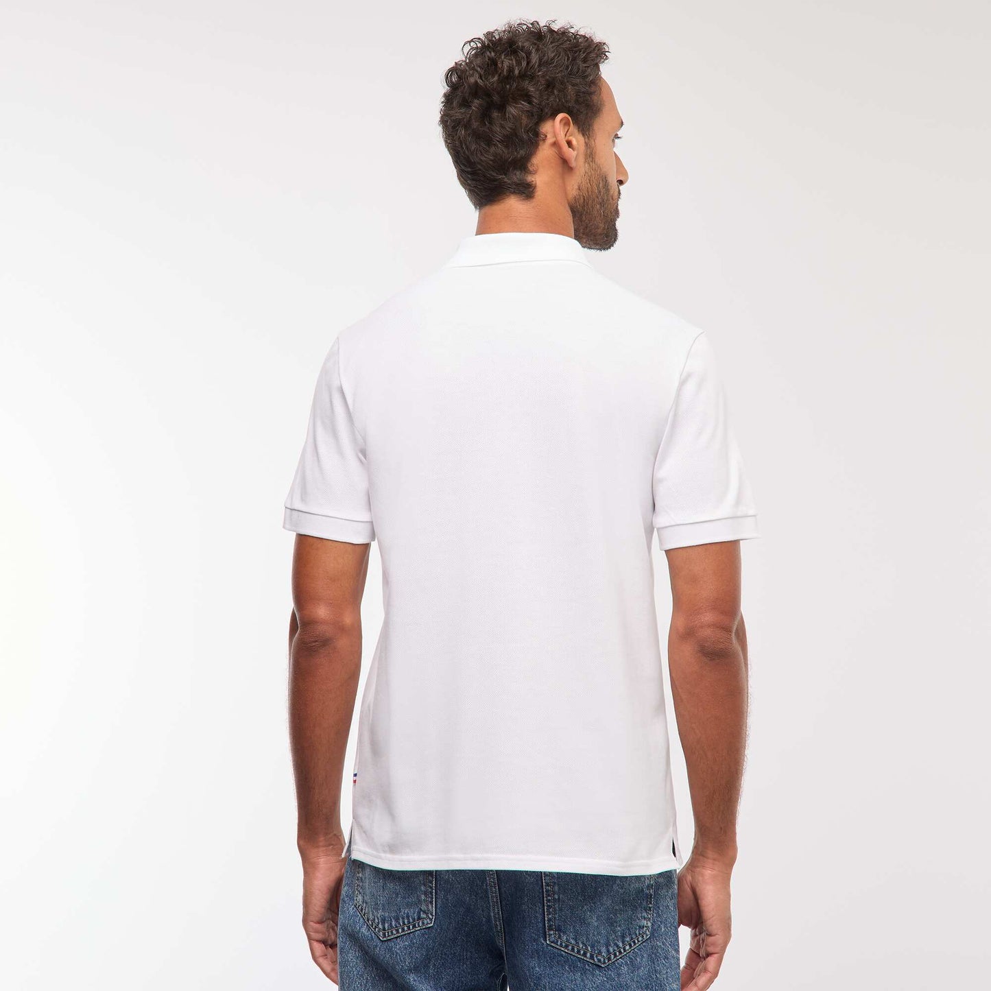 Polo maille piquée coton 220 gr - unisexe BLANC