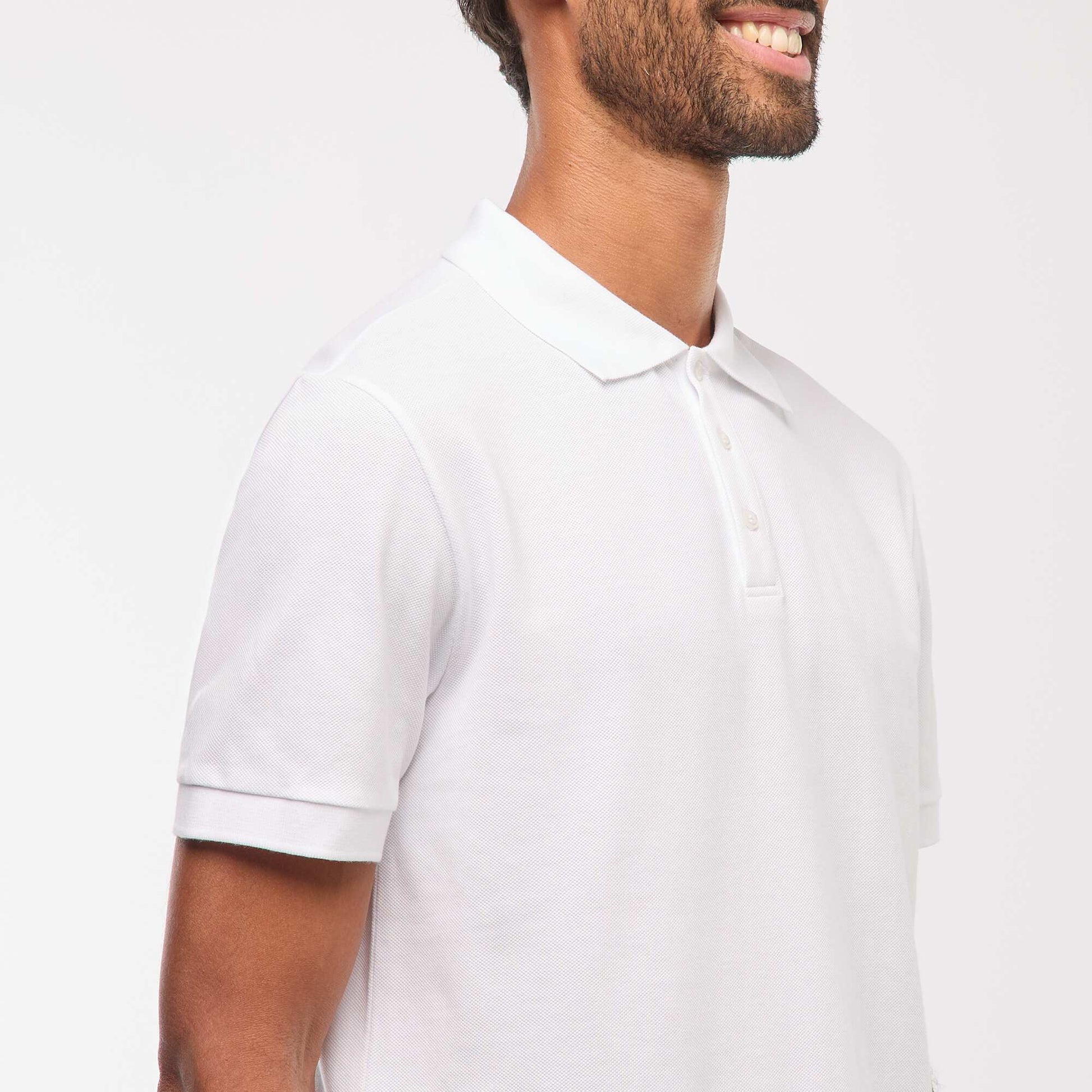 Polo maille piquée coton 220 gr - unisexe BLANC