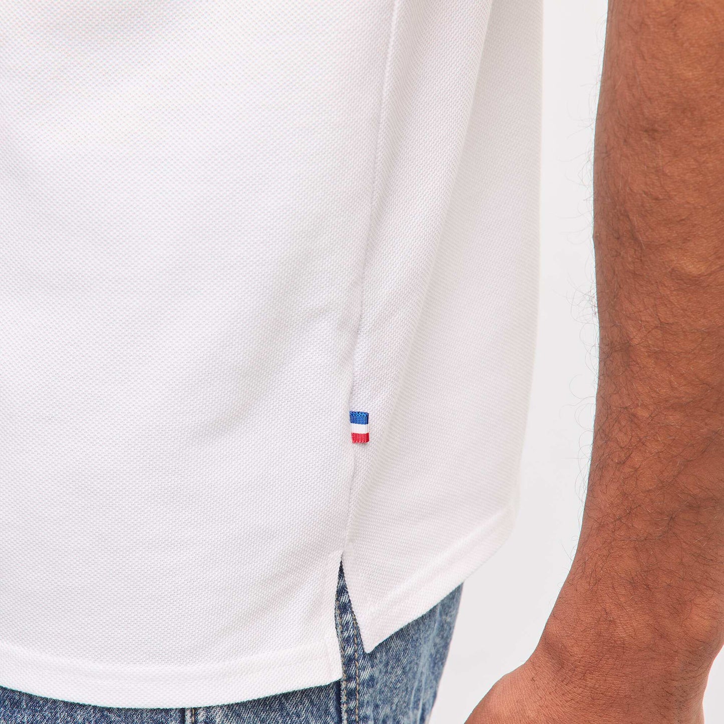 Polo maille piquée coton 220 gr - unisexe BLANC