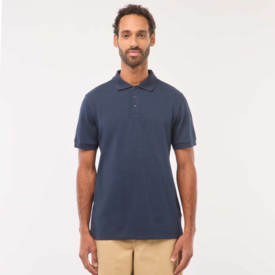 Polo maille piquée coton 220 gr - unisexe BLEU MARINE