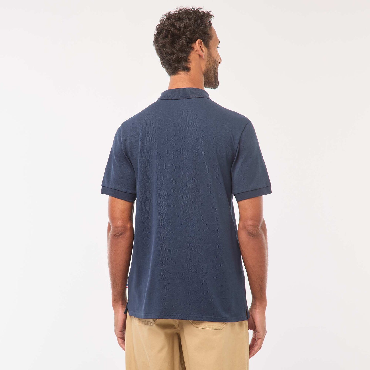 Polo maille piquée coton 220 gr - unisexe BLEU MARINE