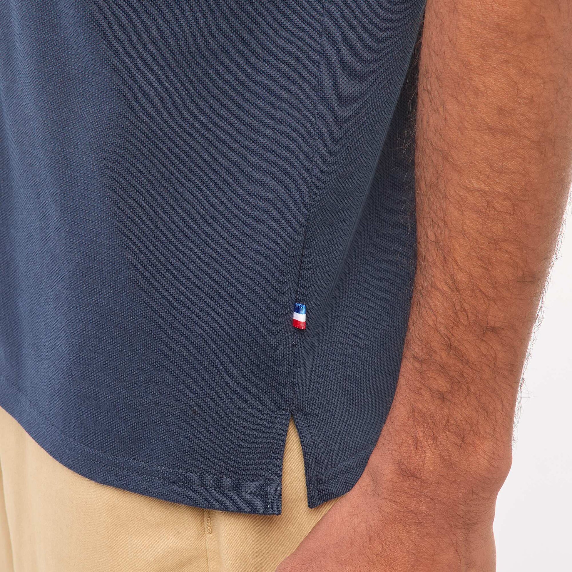 Polo maille piquée coton 220 gr - unisexe BLEU MARINE