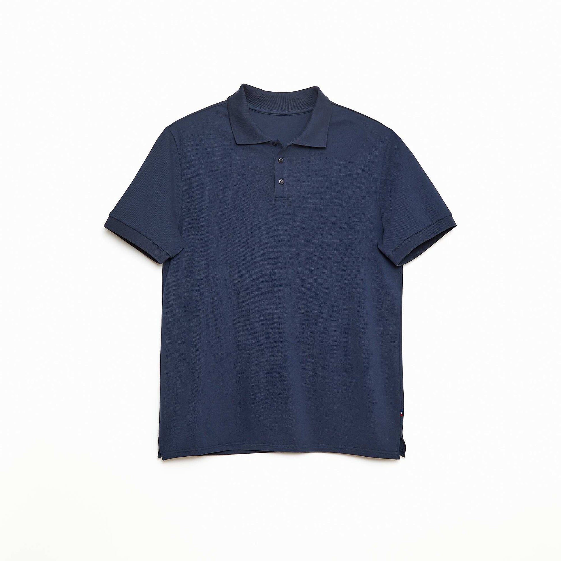 Polo maille piquée coton 220 gr - unisexe BLEU MARINE