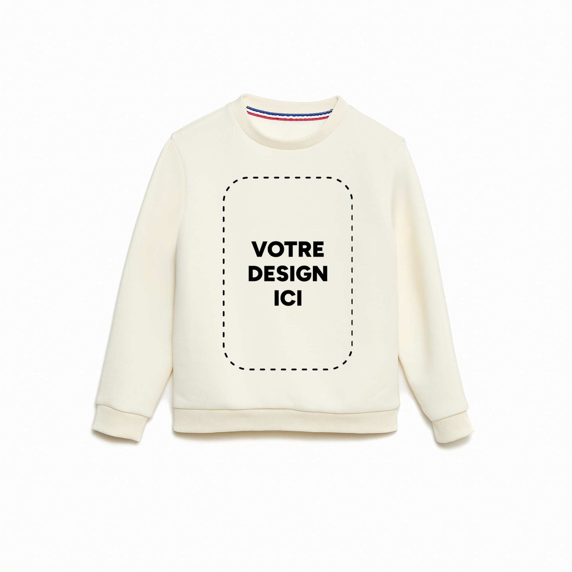Sweat enfant col rond molleton 260 Gr - unisexe BLANC