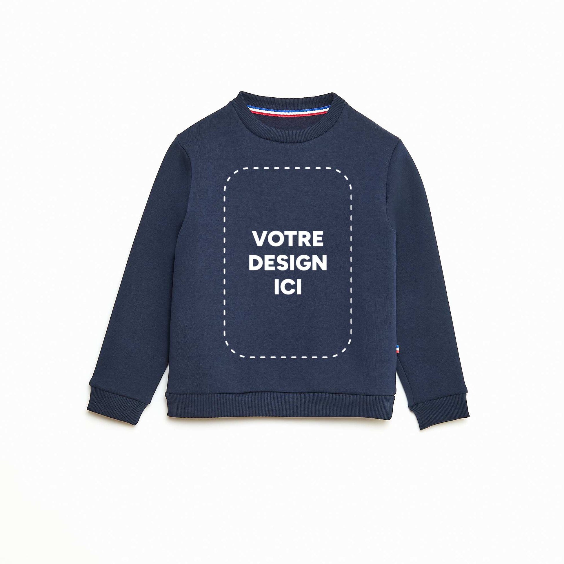 Sweat enfant col rond molleton 260 Gr - unisexe BLEU MARINE