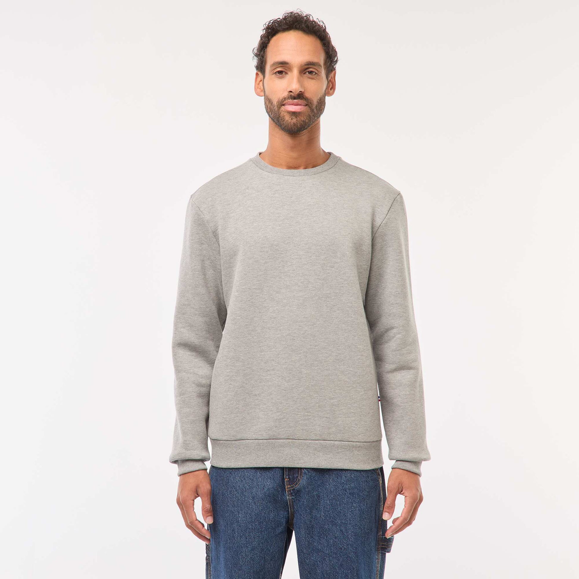 Sweat molleton lourd - unisexe GRIS