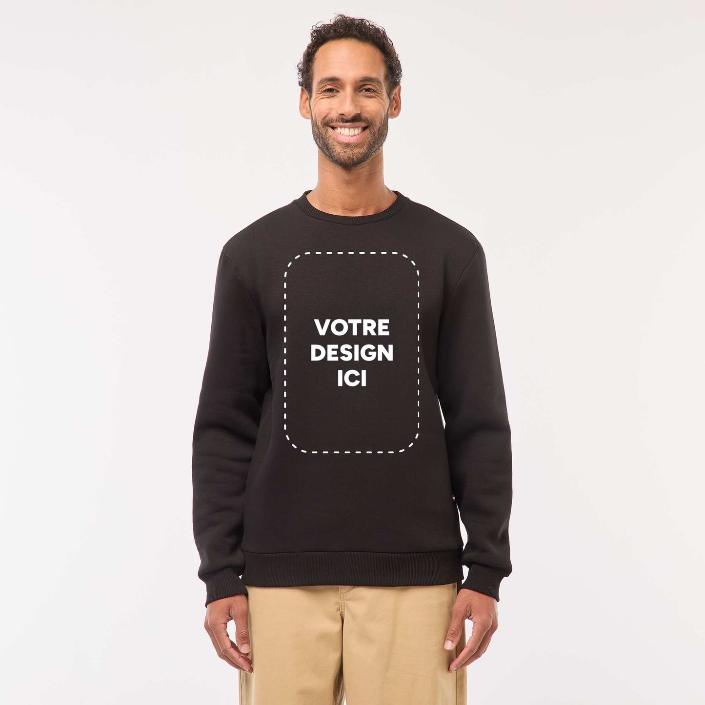 Sweat molleton lourd - unisexe NOIR