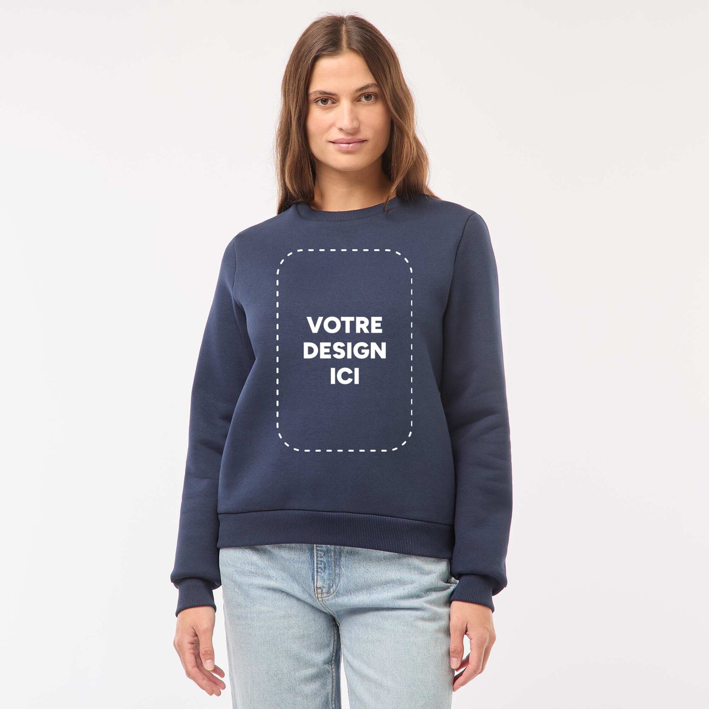 Sweat col rond 260 Gr BLEU