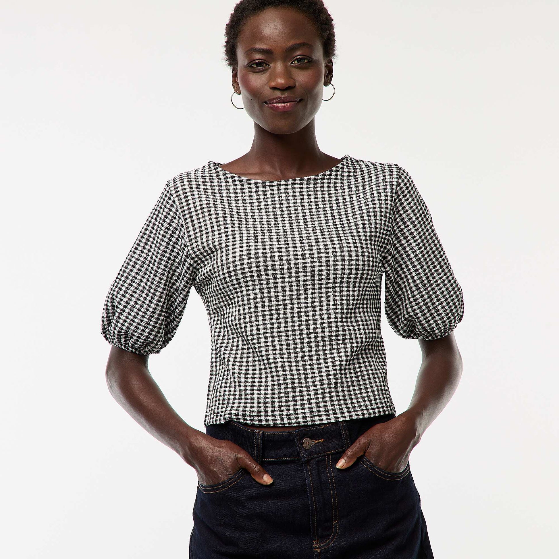 Blouse avec liens à nouer NOIR