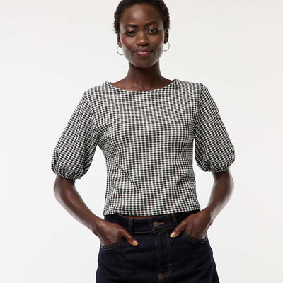 Blouse avec liens à nouer NOIR