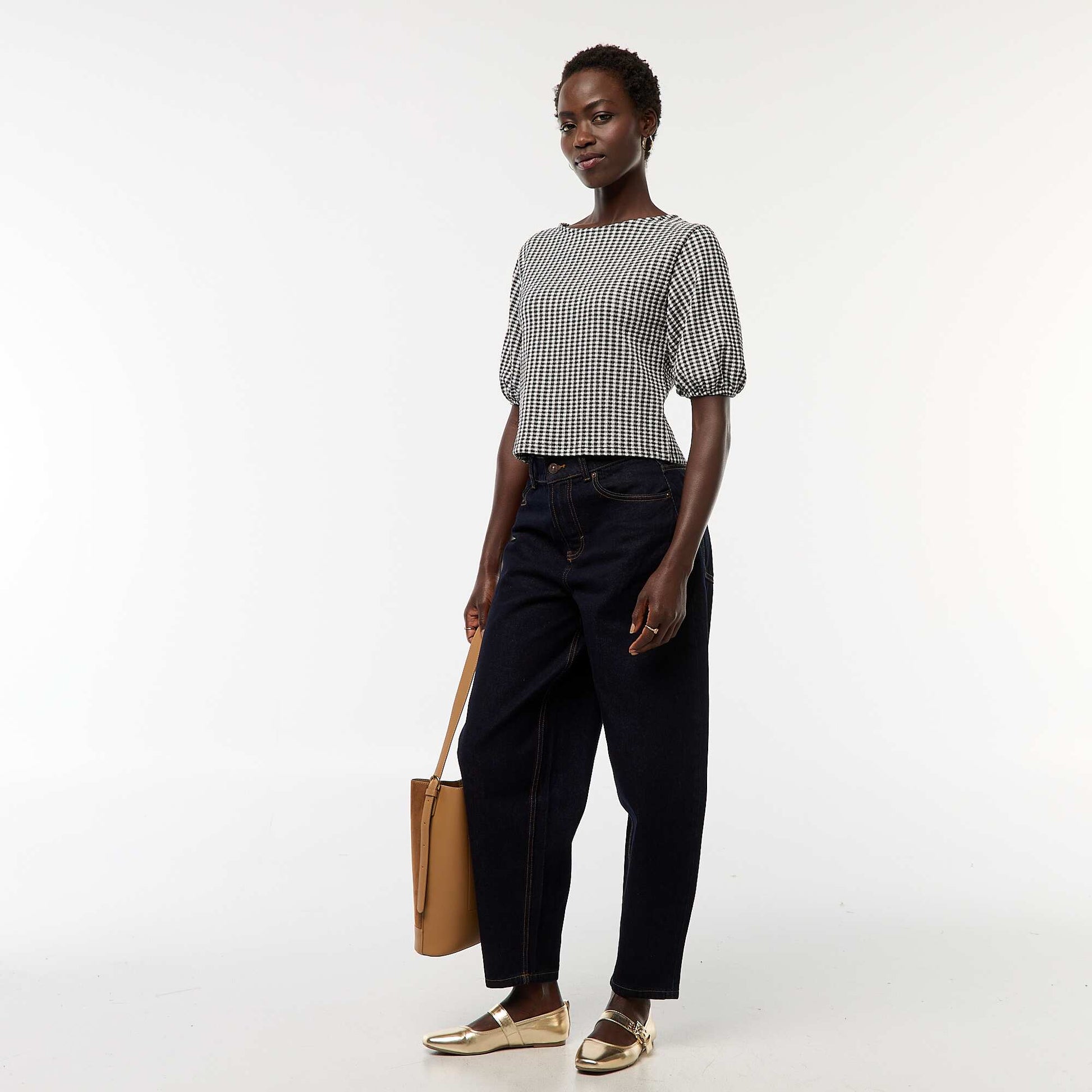Blouse avec liens à nouer NOIR