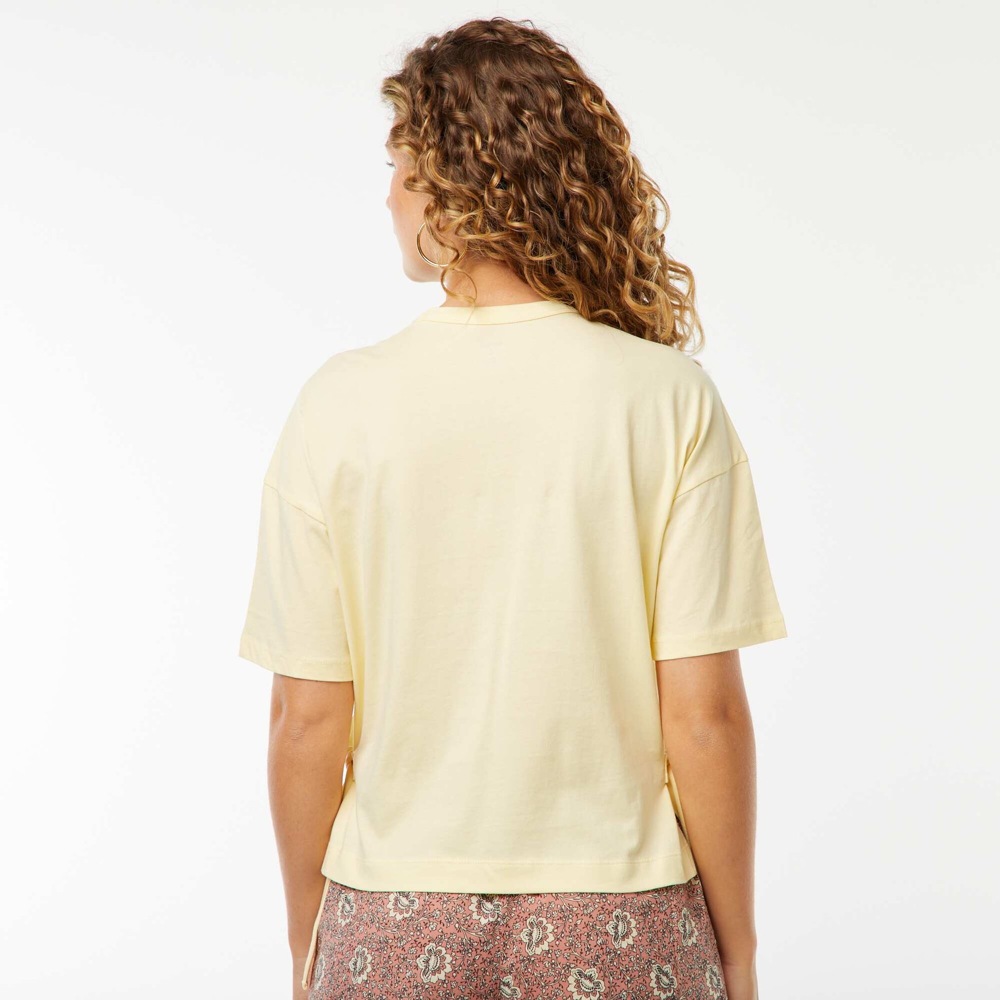Tee-shirt large avec noeuds JAUNE
