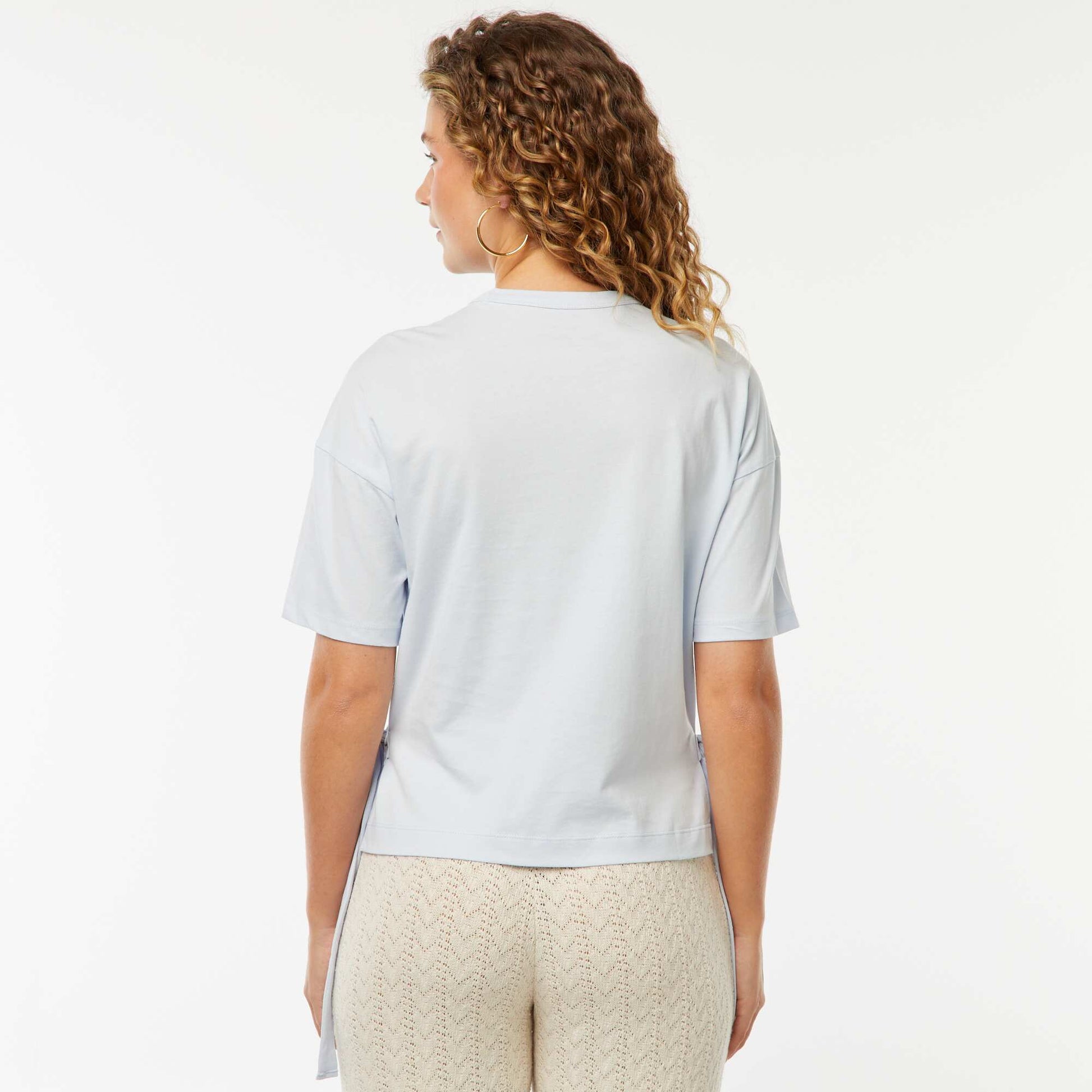 Tee-shirt large avec noeuds BLEU