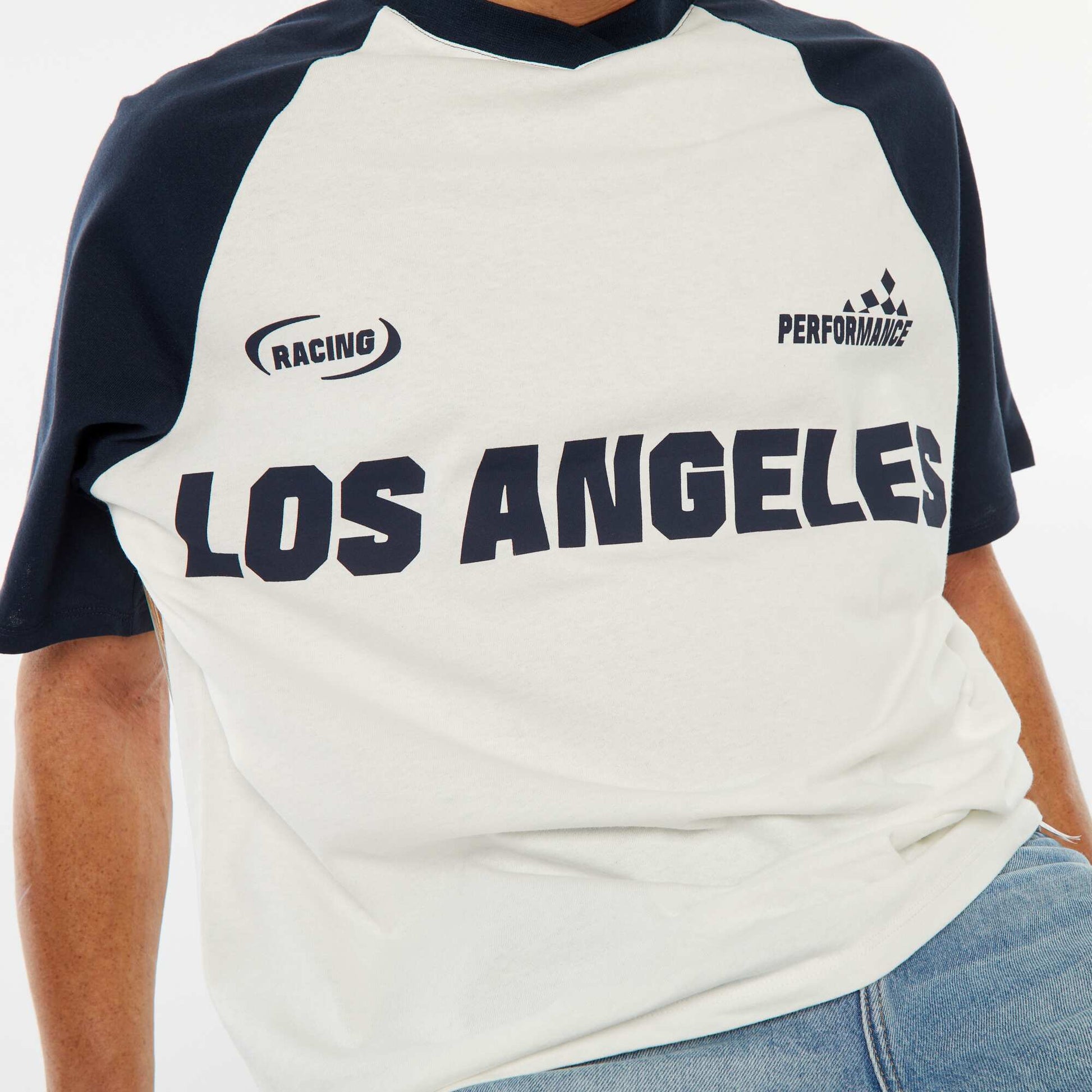T-shirt imprimé style sport 'Los Angeles' BLEU