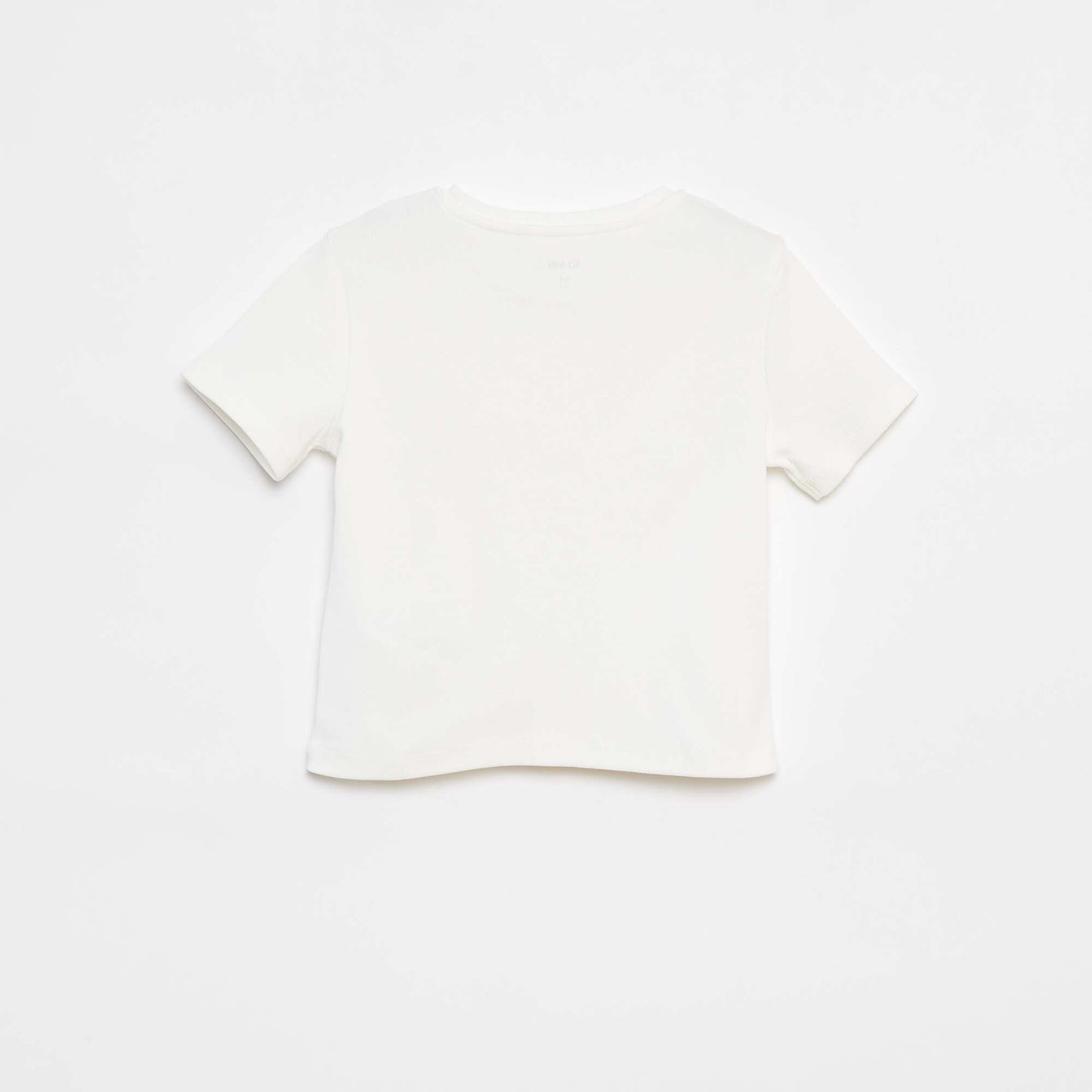 T-shirt à manches courtes avec nœuds décoratifs BLANC