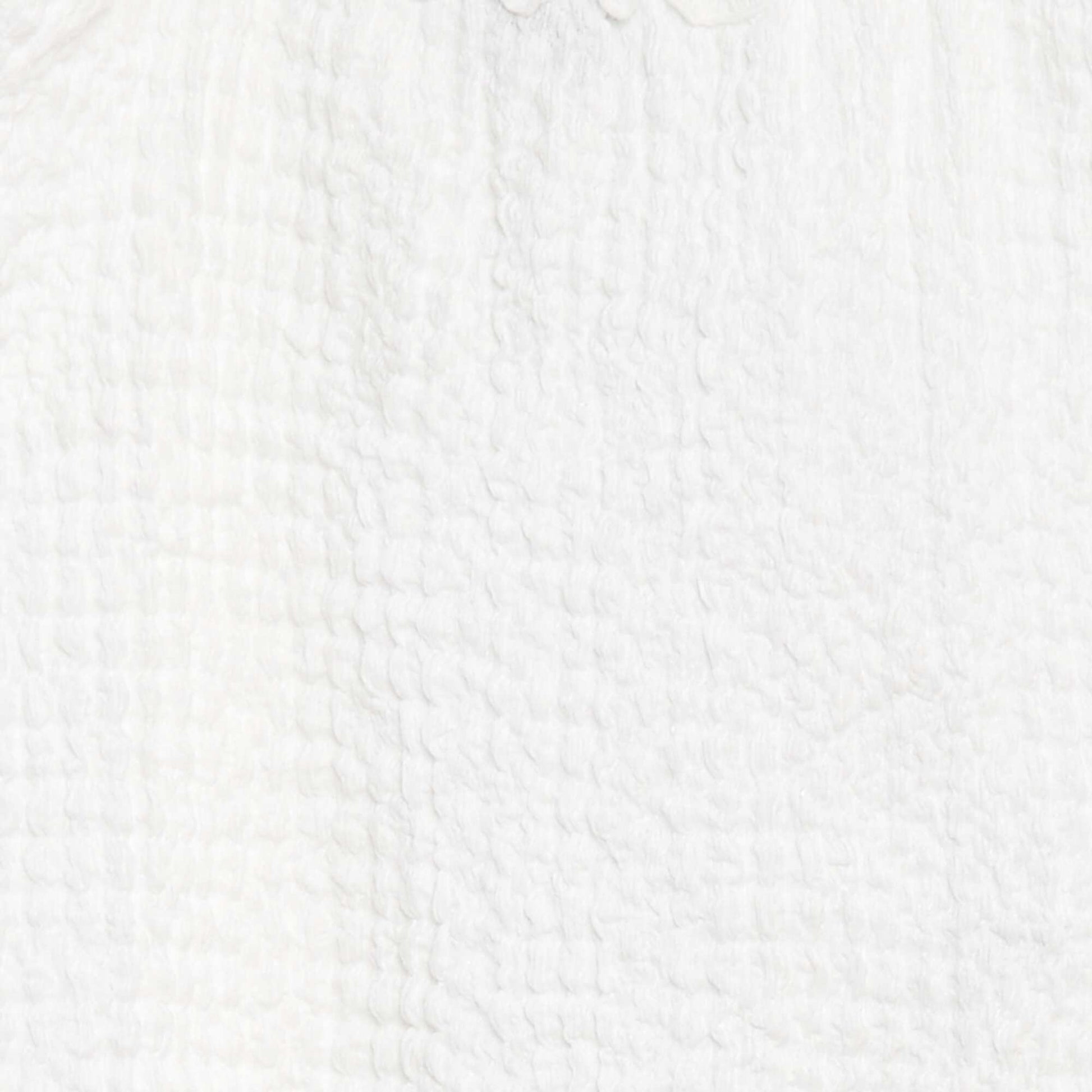 Top en maille gaufrée BLANC