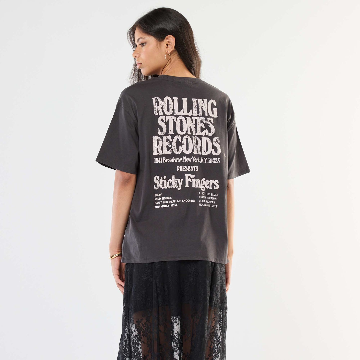 T-shirt 'The Rolling Stones' à manches courtes NOIR