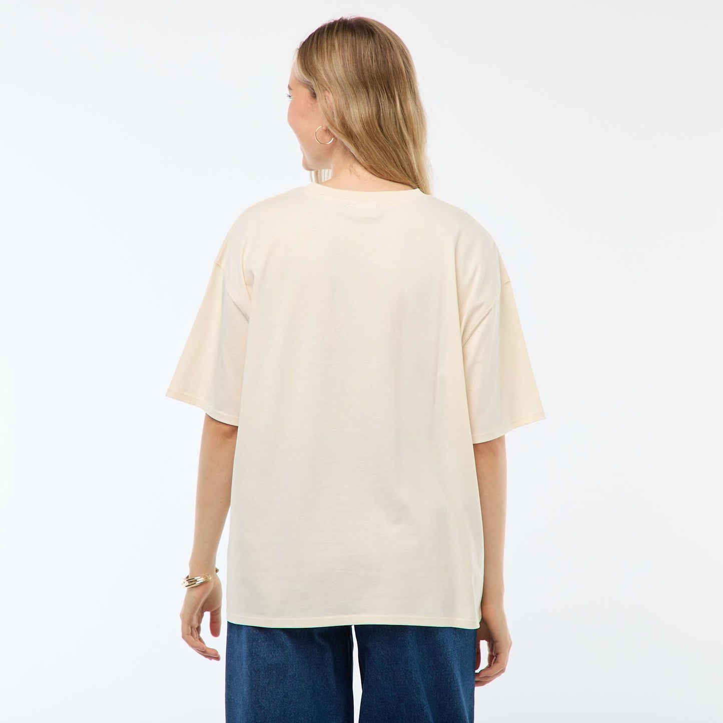 Tee-shirt 'Stitch' 'Disney' manches courtes BEIGE
