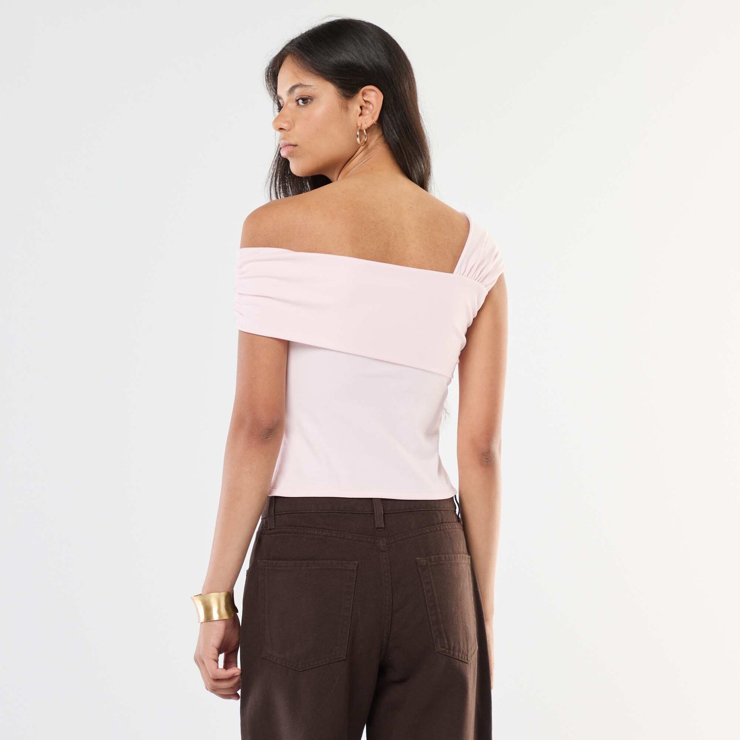 Débardeur bretelles drapées asymétriques ROSE