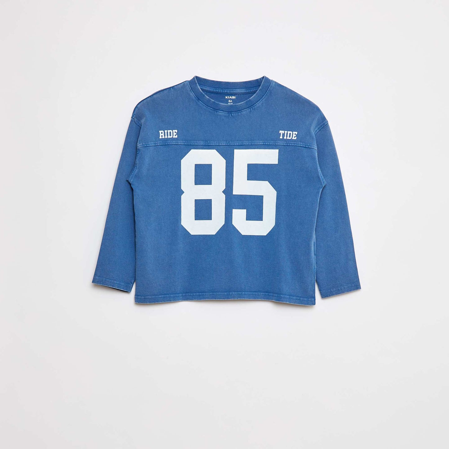 T-shirt à manches longues style sport américain BLEU