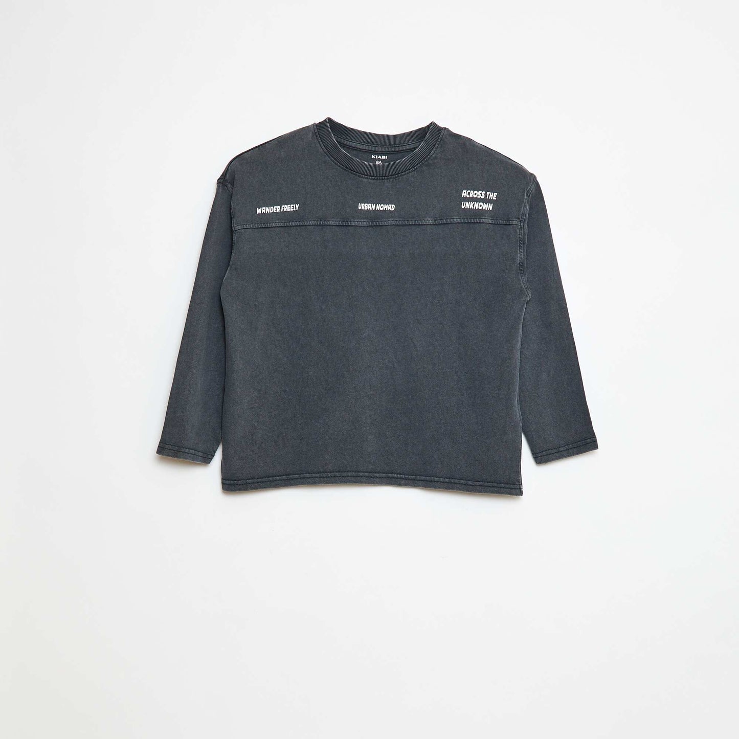 T-shirt à manches longues style sport américain NOIR
