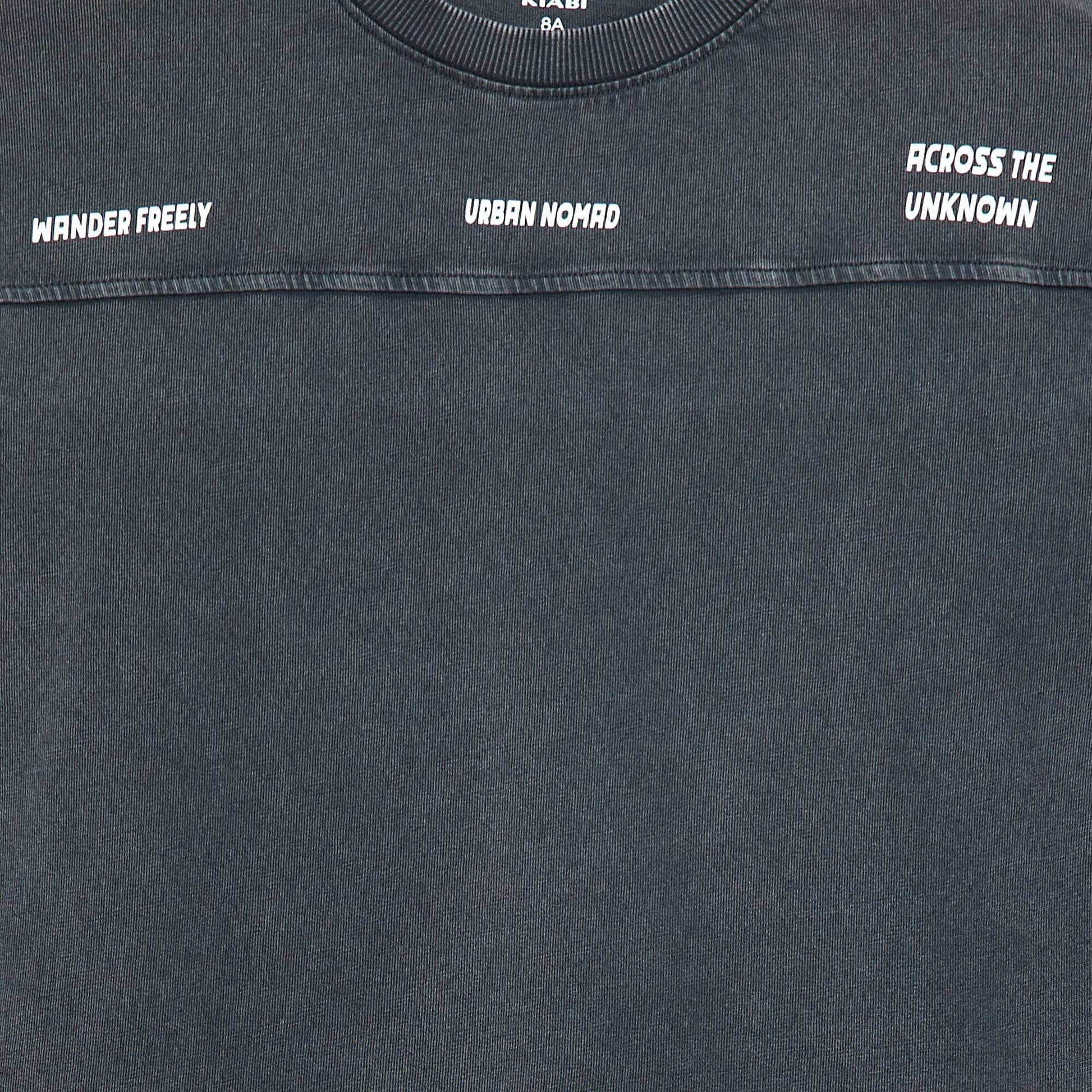 T-shirt à manches longues style sport américain NOIR