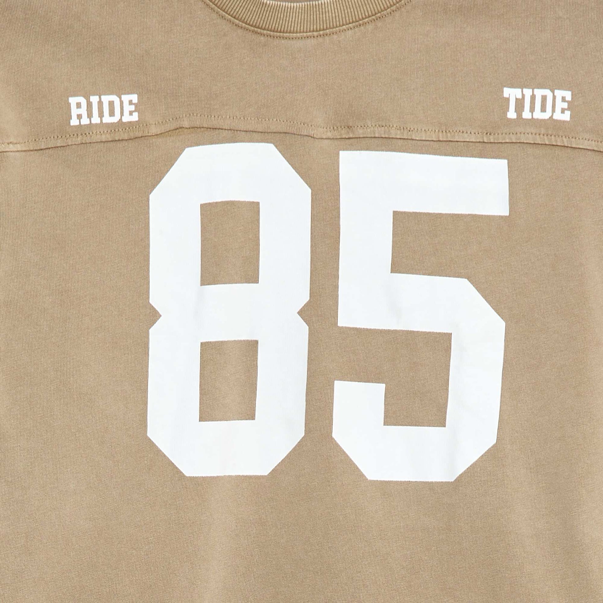 T-shirt à manches longues style sport américain BEIGE
