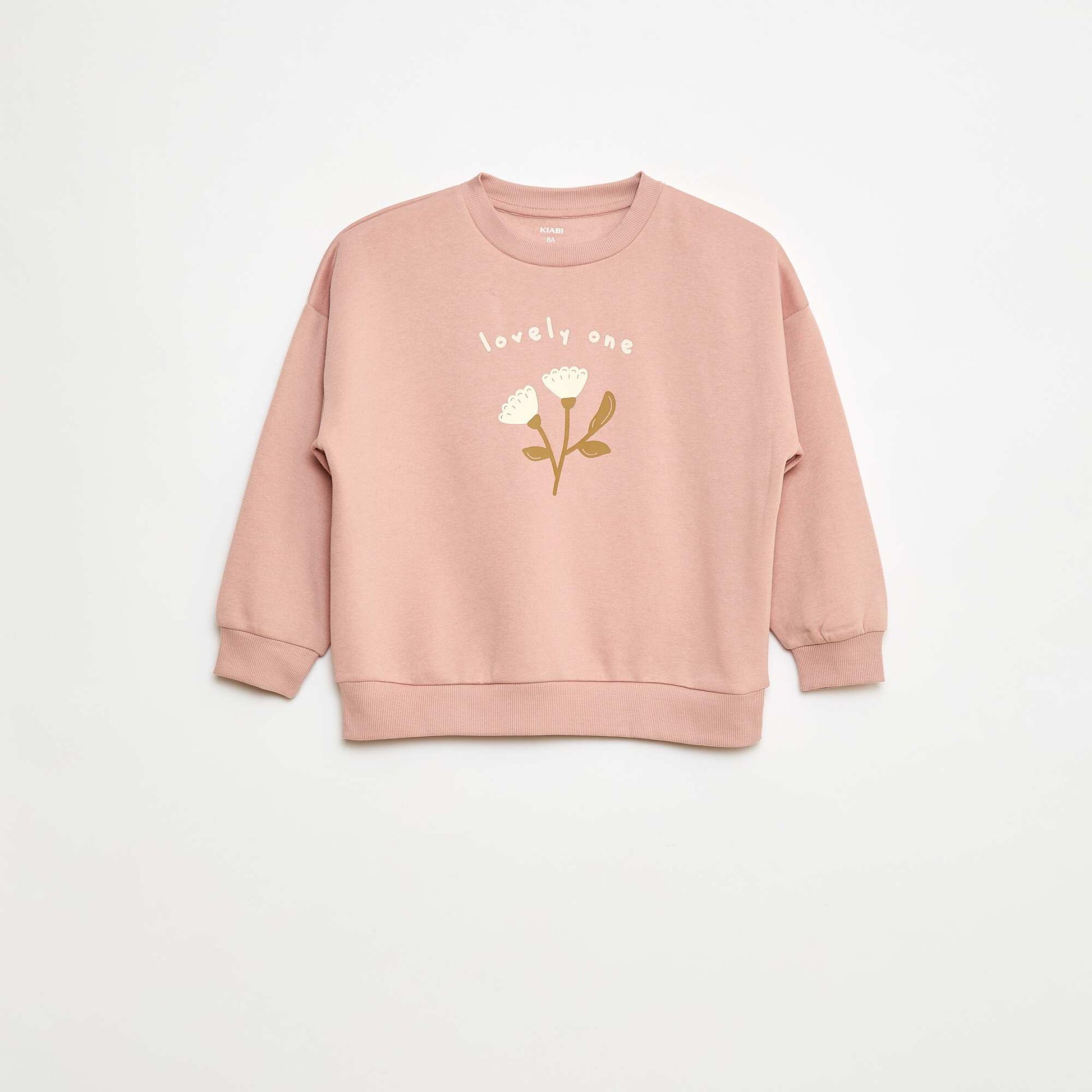 Lot de 2 sweats imprimés en coton ROSE