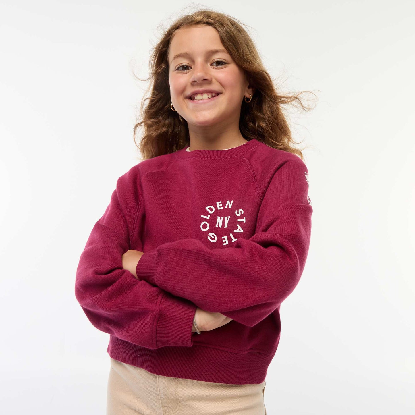 Sweat en molleton avec imprimé ROUGE
