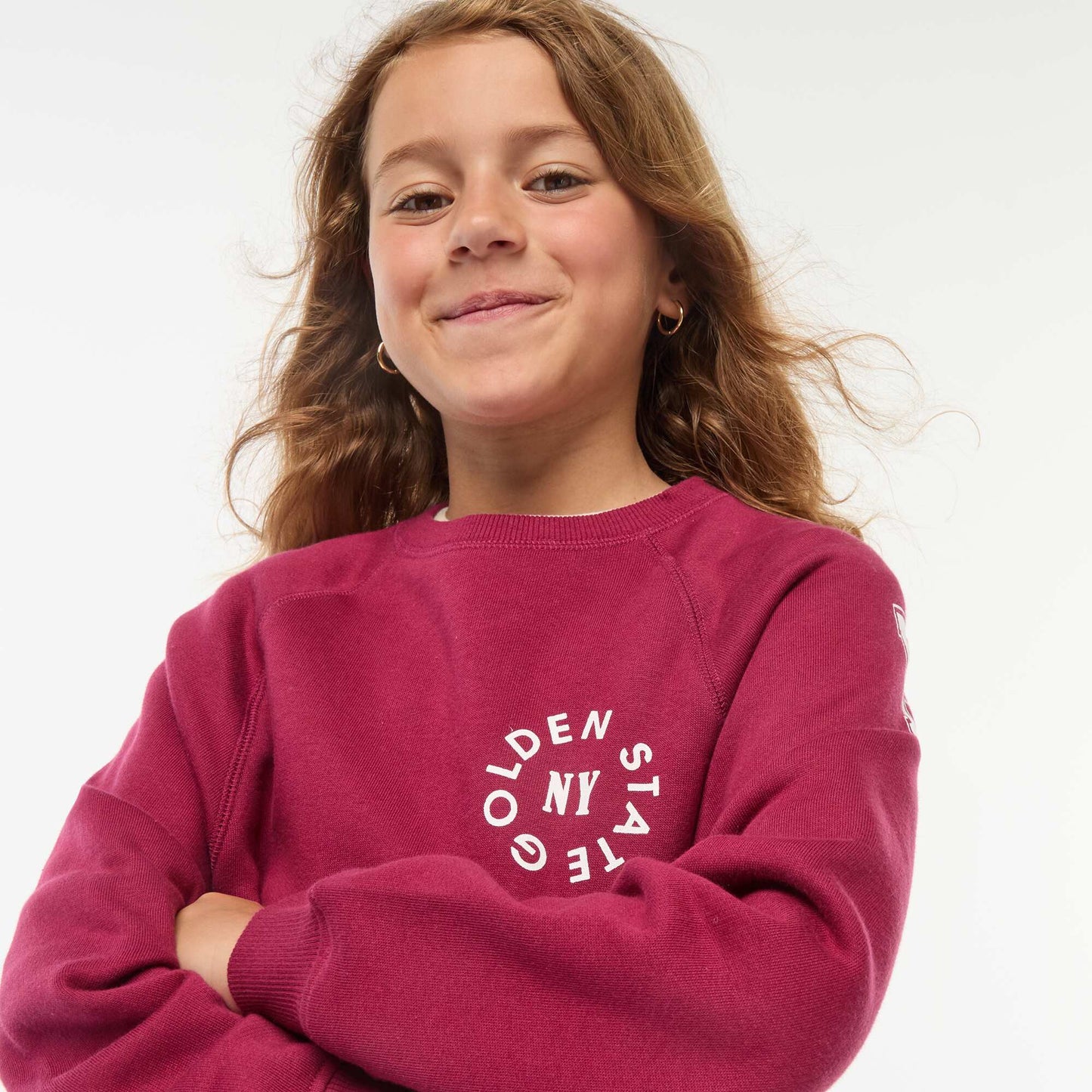Sweat en molleton avec imprimé ROUGE