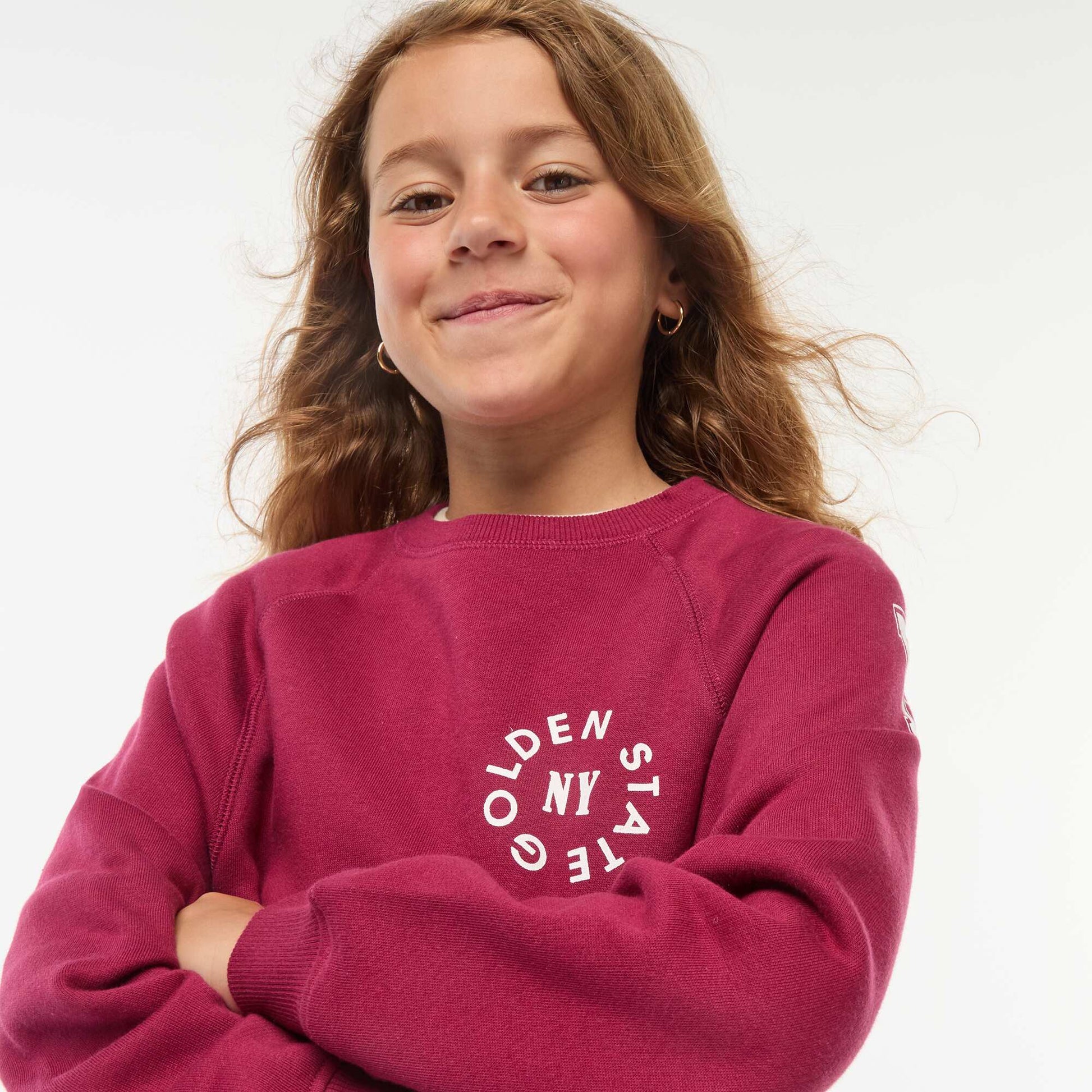 Sweat en molleton avec imprimé ROUGE